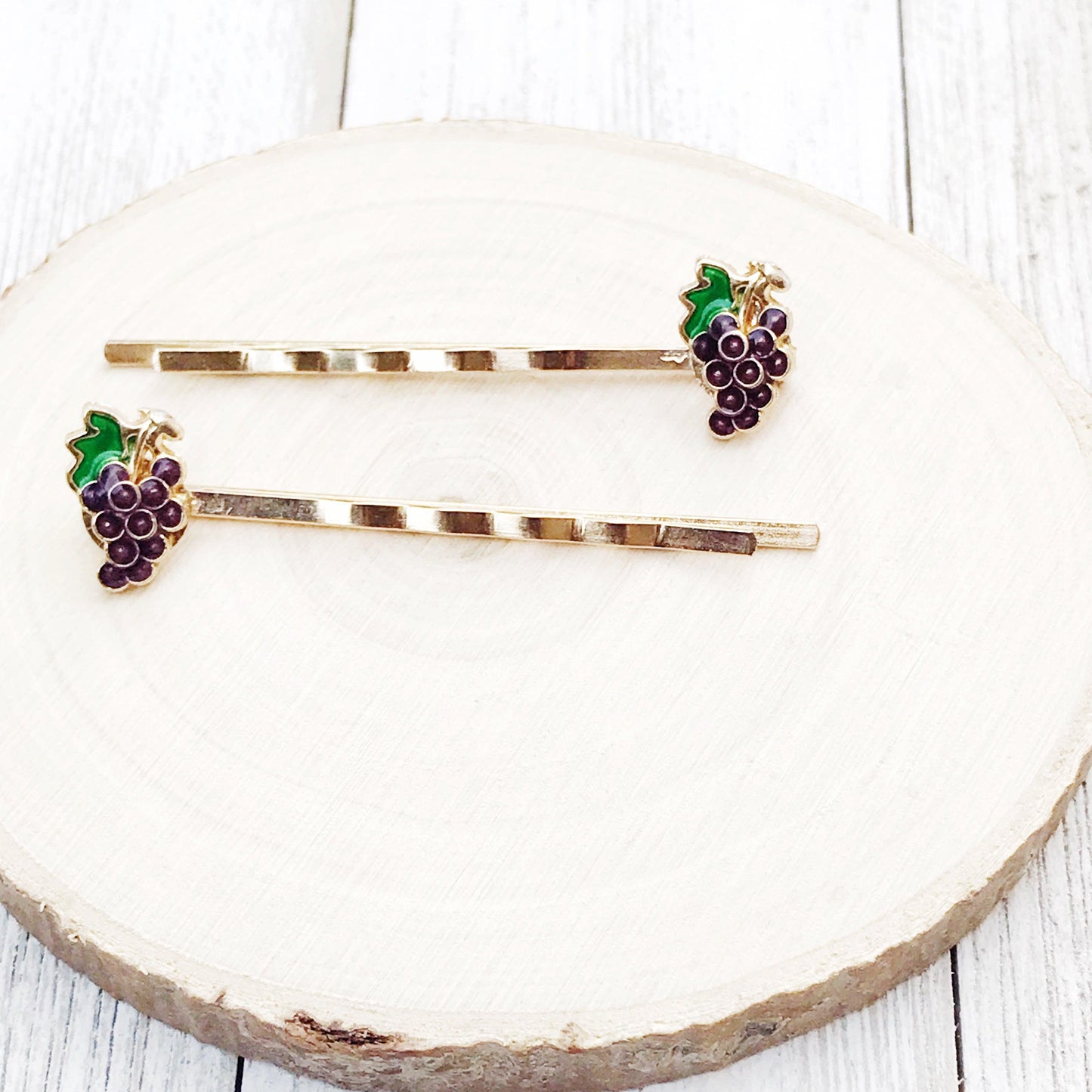 Enamel Grape Bobby Pins: Sweet Accessories for Fun & Flirty Hairstyles