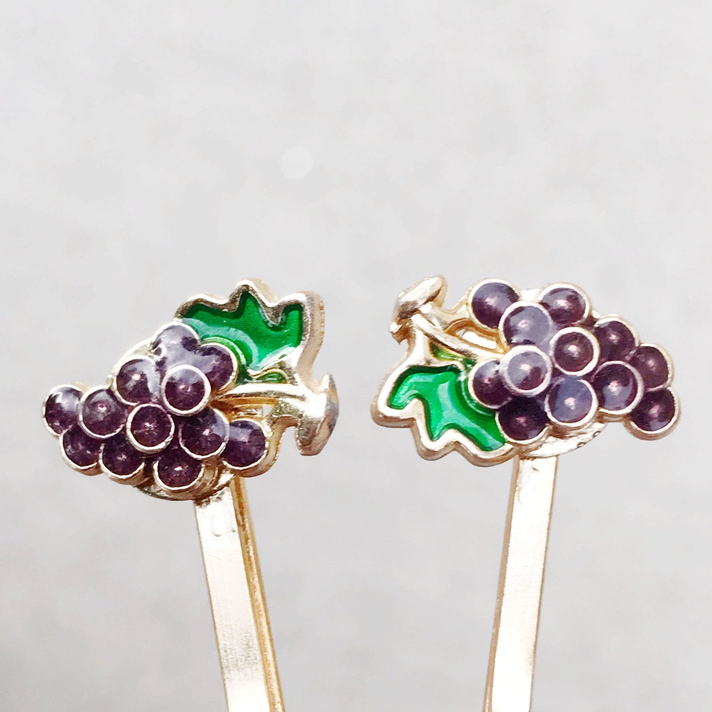 Enamel Grape Bobby Pins: Sweet Accessories for Fun & Flirty Hairstyles