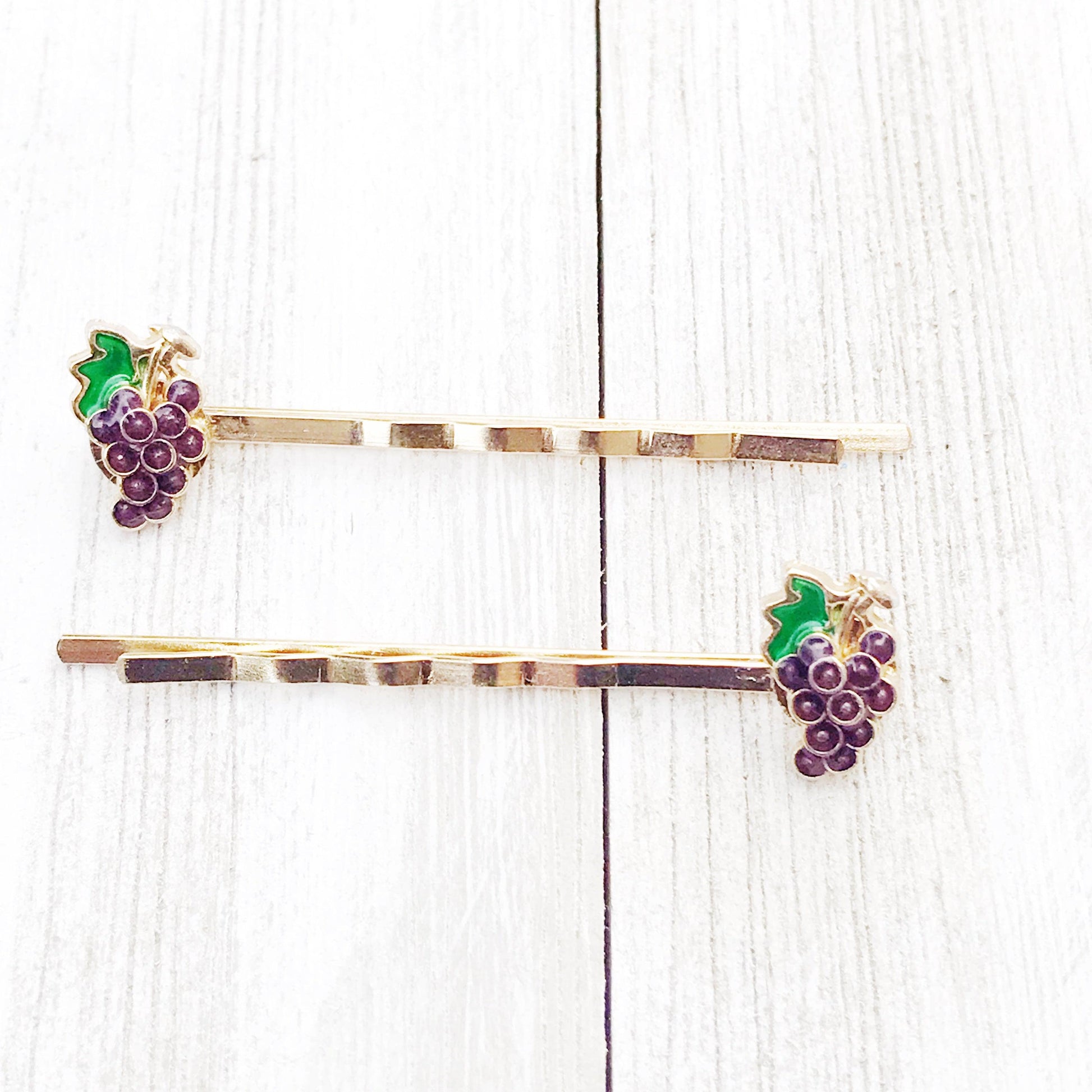 Enamel Grape Bobby Pins: Sweet Accessories for Fun & Flirty Hairstyles