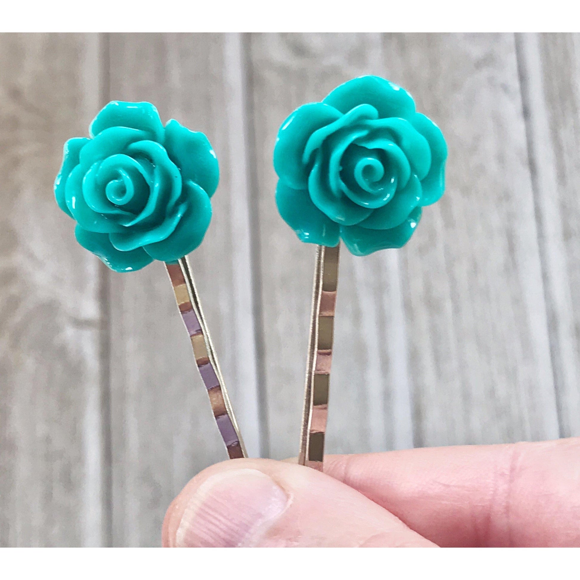 Green Rose Hair Pin, Wedding Hair Jewelry, Flower Hair Pin, Bridal Hair Accessories Flower Bobby Pin