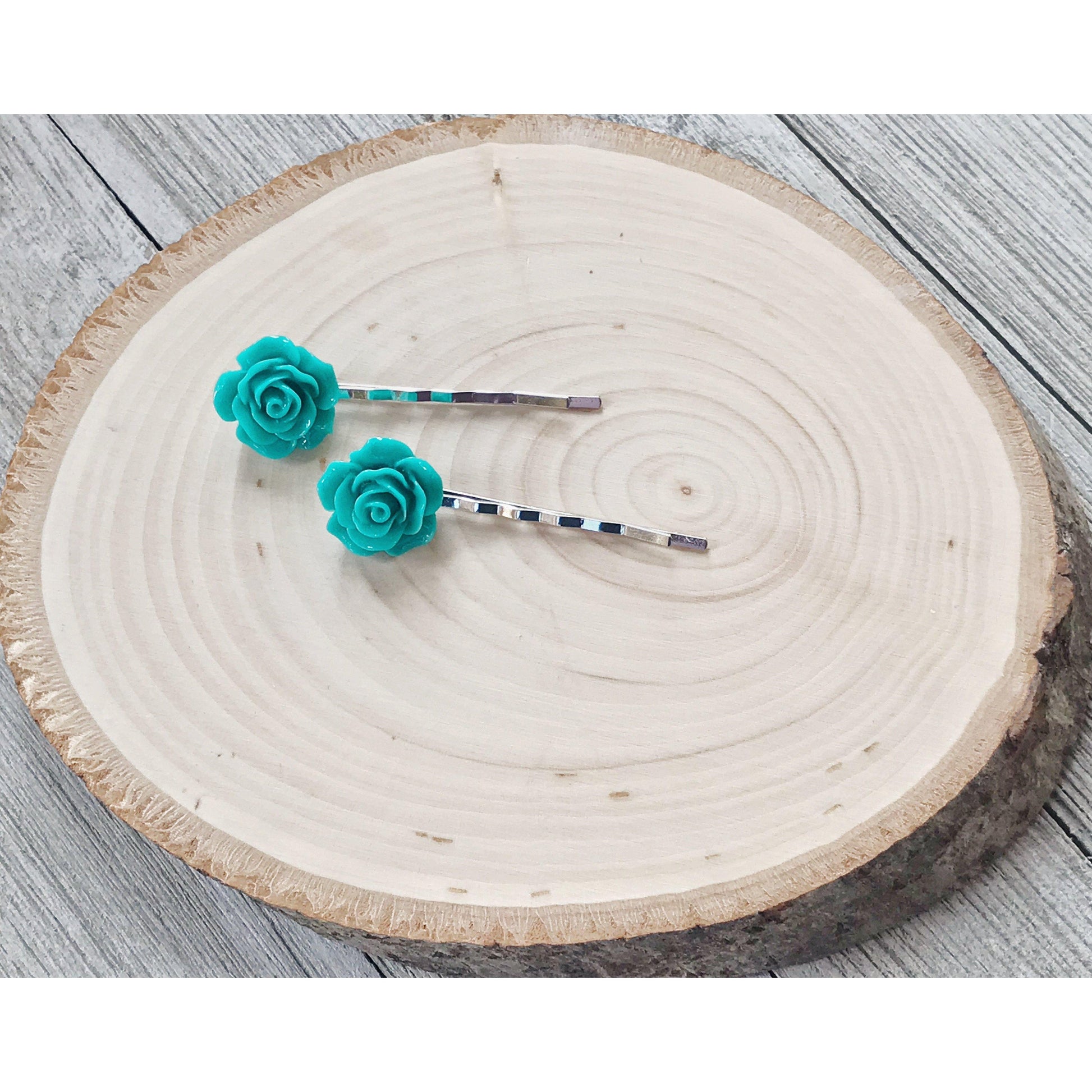 Green Rose Hair Pin, Wedding Hair Jewelry, Flower Hair Pin, Bridal Hair Accessories Flower Bobby Pin