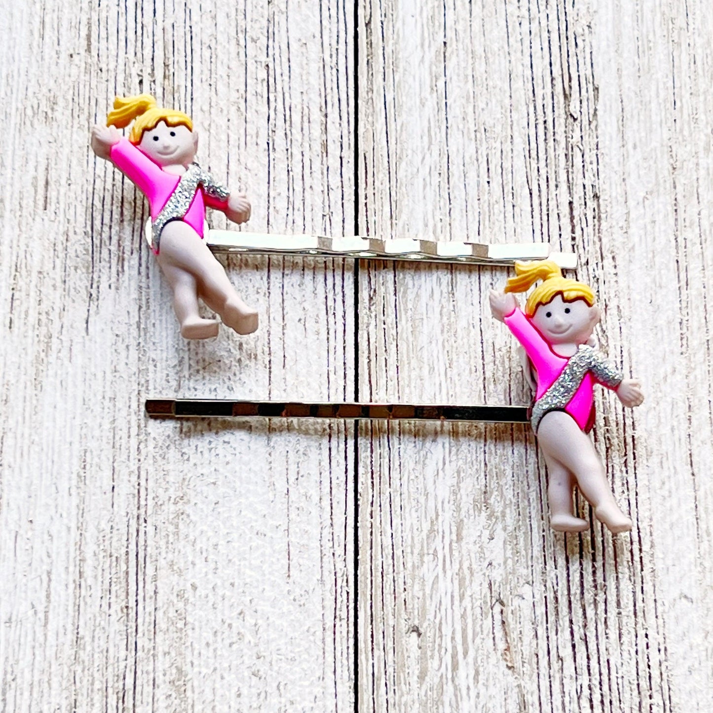 Set of Hair Pins with Gymnasts - Cheerful Accessories for Gymnastics Enthusiasts