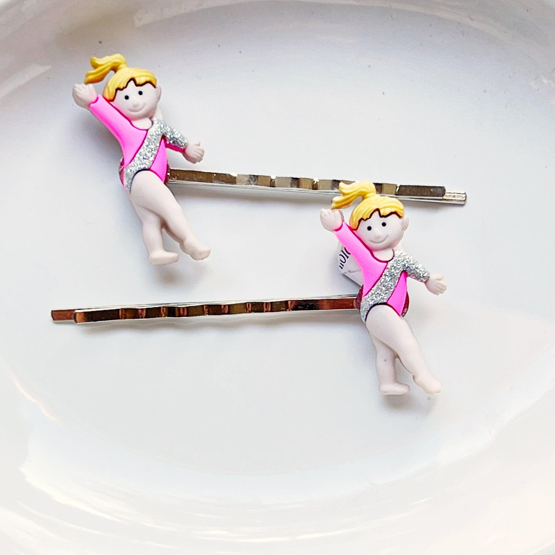 Set of Hair Pins with Gymnasts - Cheerful Accessories for Gymnastics Enthusiasts