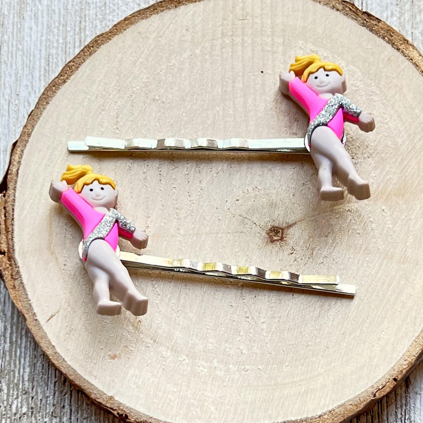 Set of Hair Pins with Gymnasts - Cheerful Accessories for Gymnastics Enthusiasts