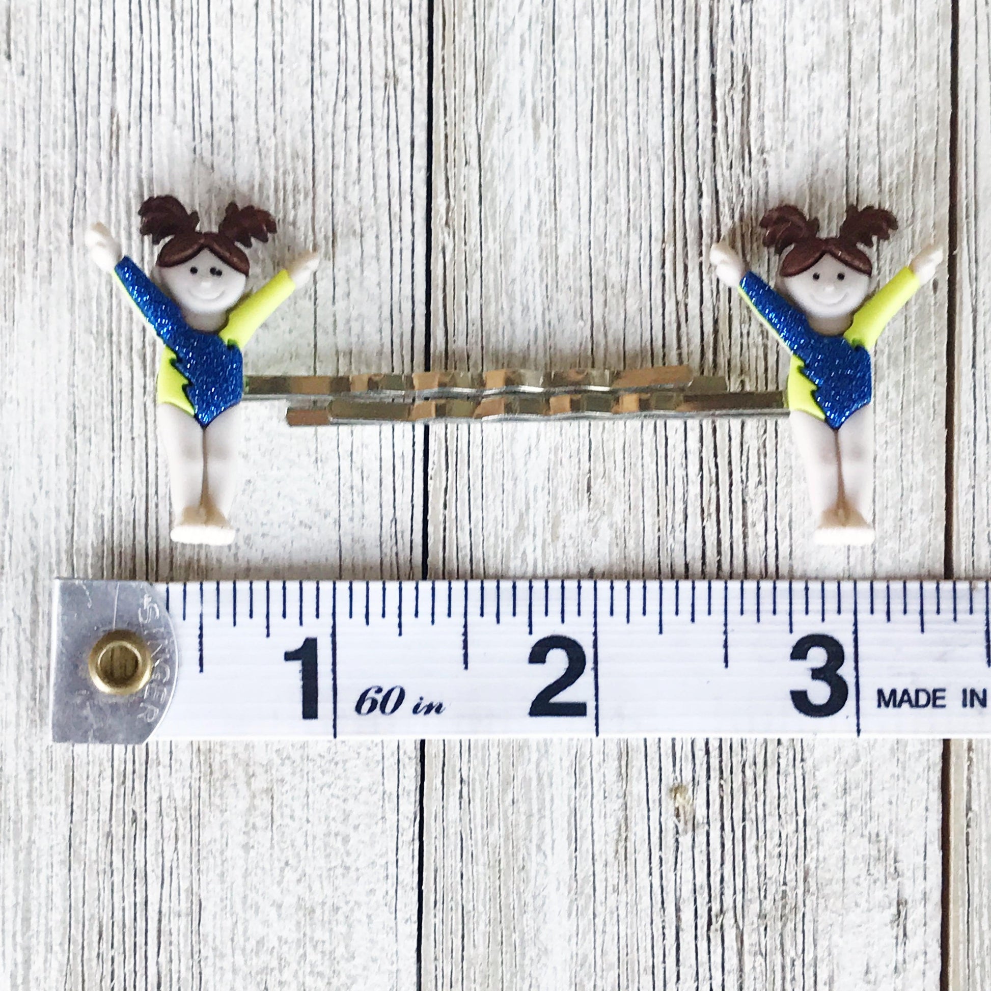 Set of 2 Gymnasts Hair Pins - Cheerful Accessories for Gymnastics Enthusiasts