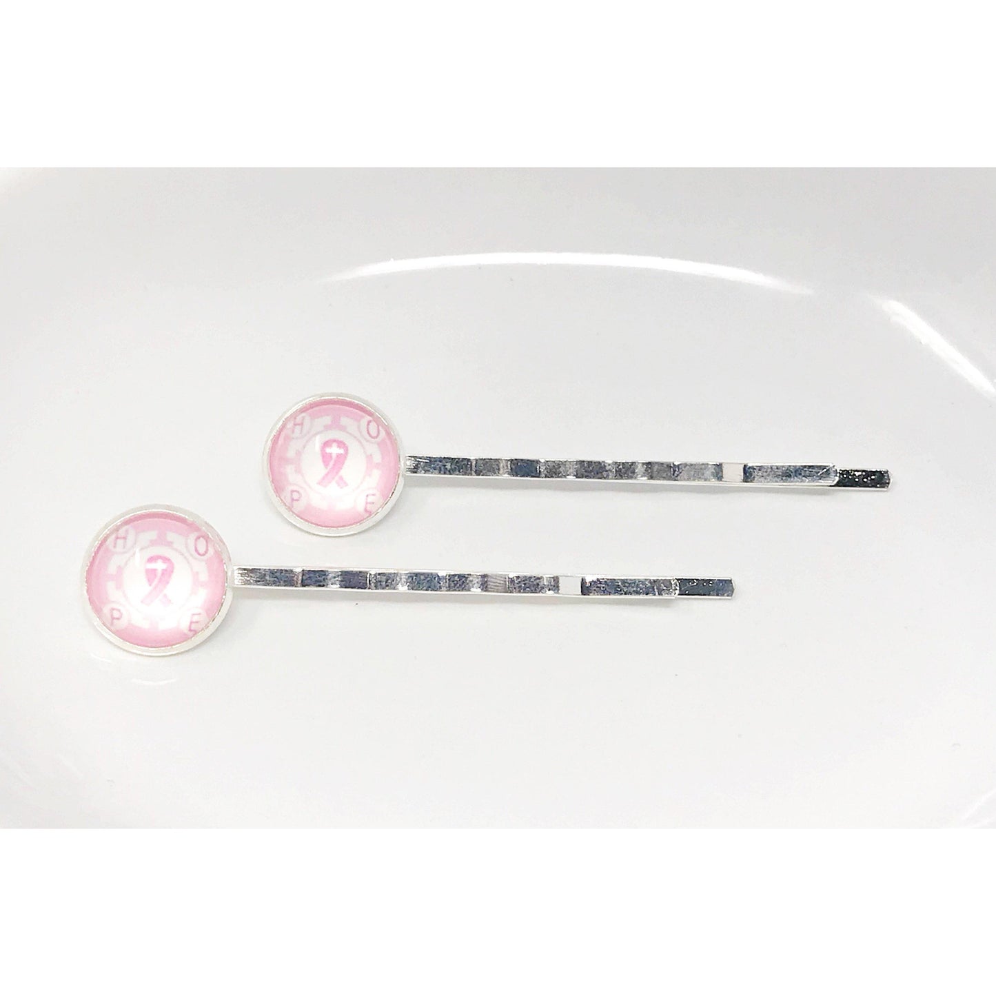 Hope Pink Breast Cancer Awareness Hair Pins