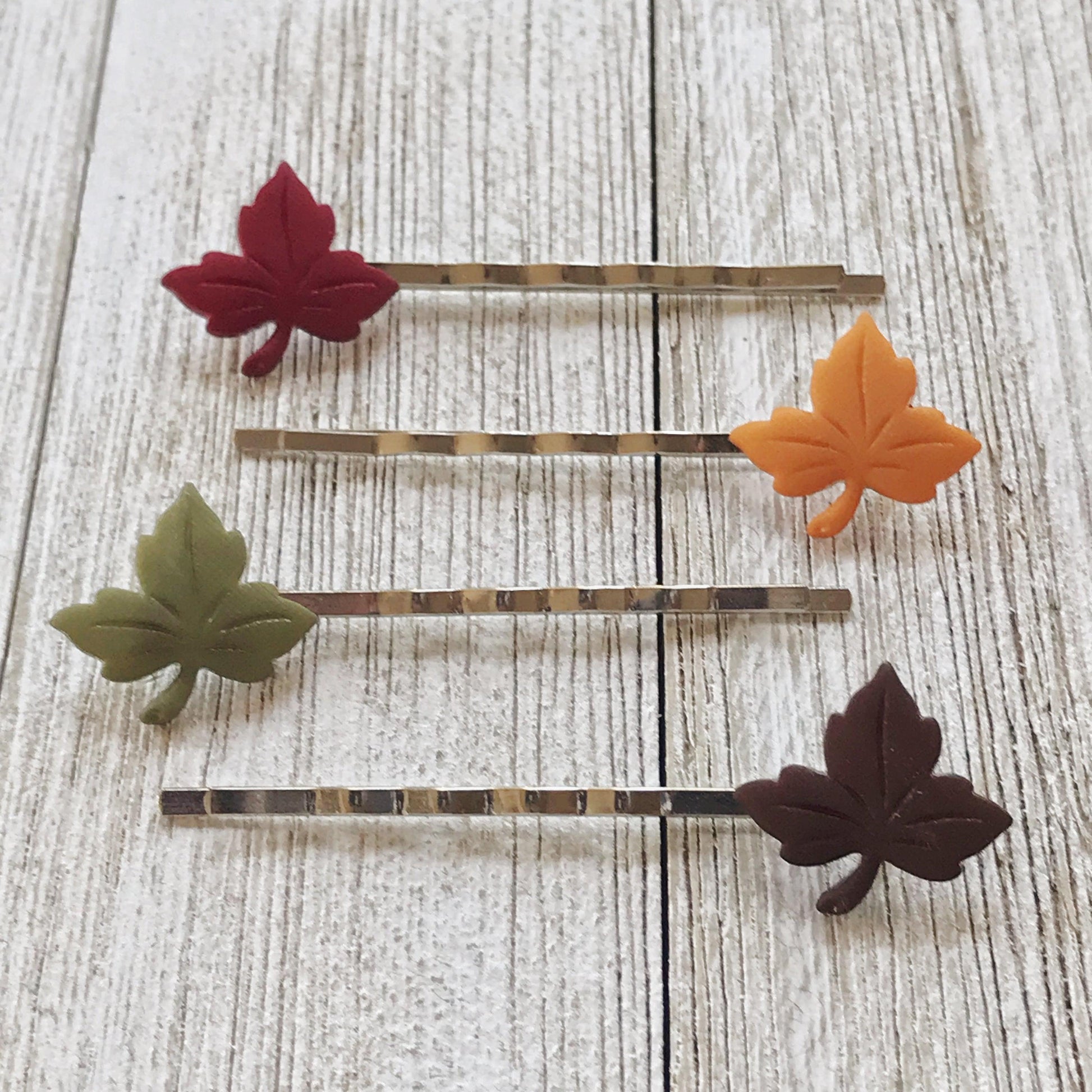 Leaf Hair Pins, Fall Autumn Bobby Pins, Women's Hair Pins, Boho Bobby Pins, Decorative Hair Pins