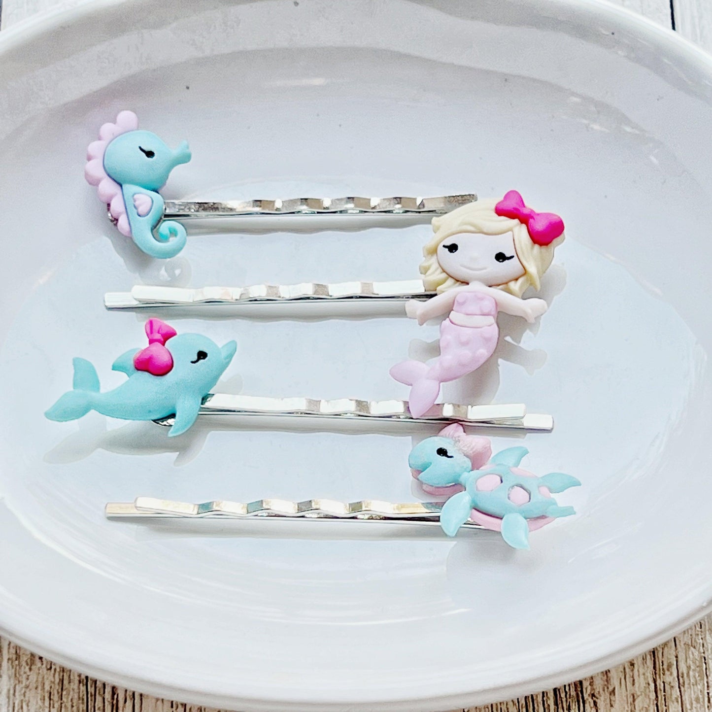 Mermaid Hair Pins, Girls Hair Clip Sets, Seahorse Hair Pins, Dolphin Bobby Pins, Turtle Hair Barrettes, Cute Bobby Pins, Womans Hair Pins