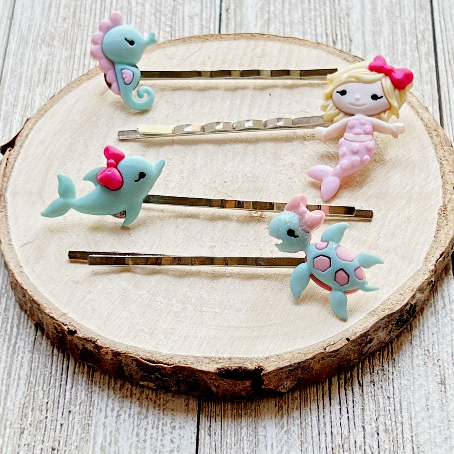 Mermaid Hair Pins, Girls Hair Clip Sets, Seahorse Hair Pins, Dolphin Bobby Pins, Turtle Hair Barrettes, Cute Bobby Pins, Womans Hair Pins