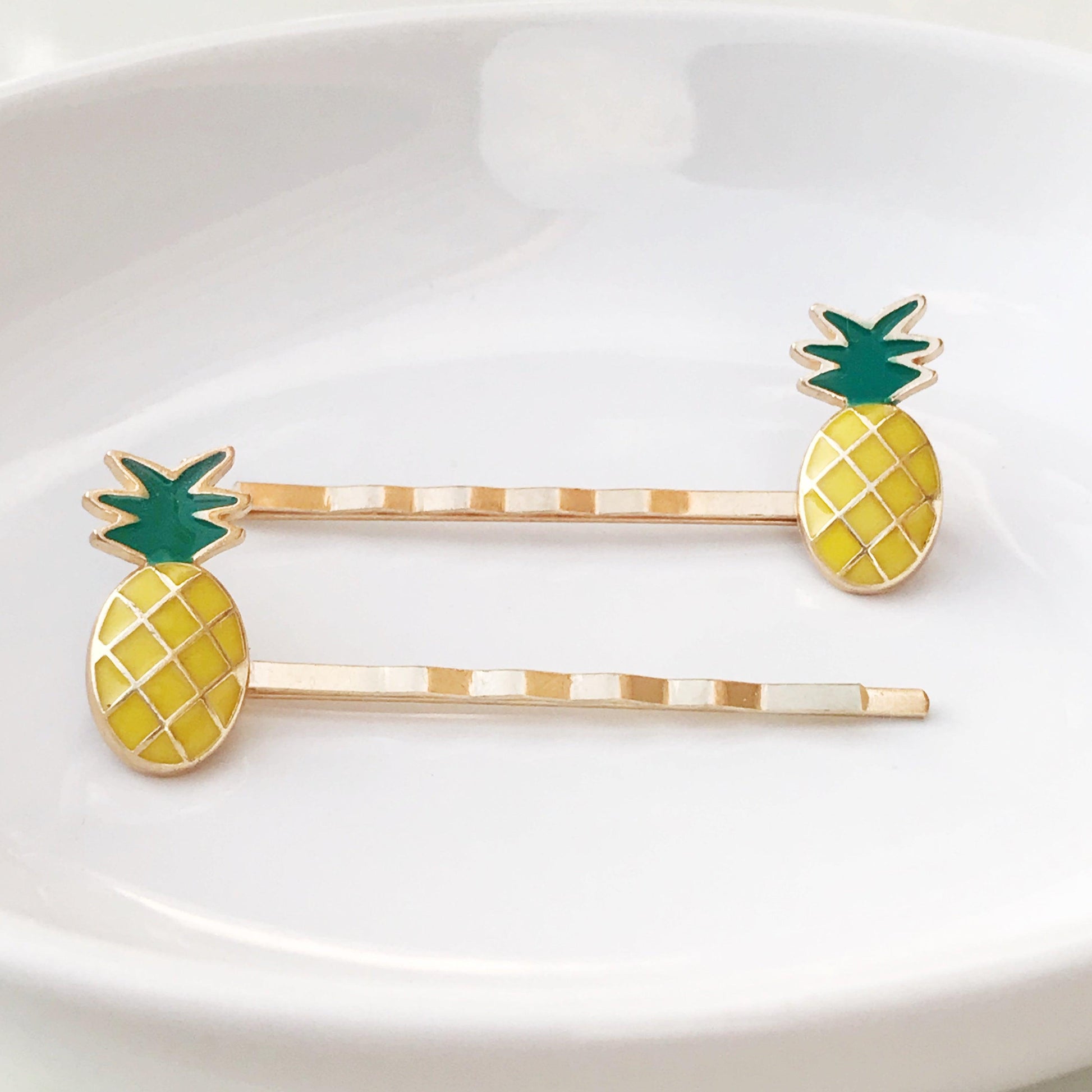 Enamel Pineapple Bobby Pins: Sweet Accessories for Fun & Flirty Hairstyles