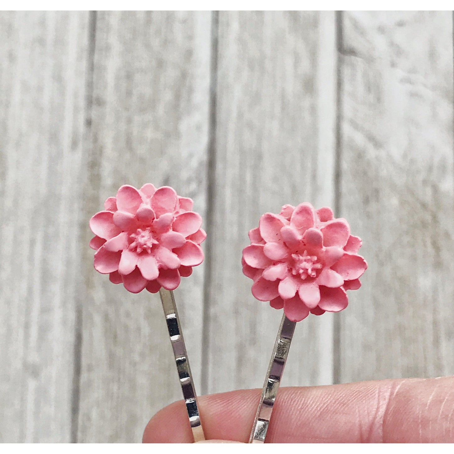 Pink Flower Hair Pin, Wedding Hair Jewelry, Flower Hair Pin, Bridal Hair Accessories Flower Bobby Pin