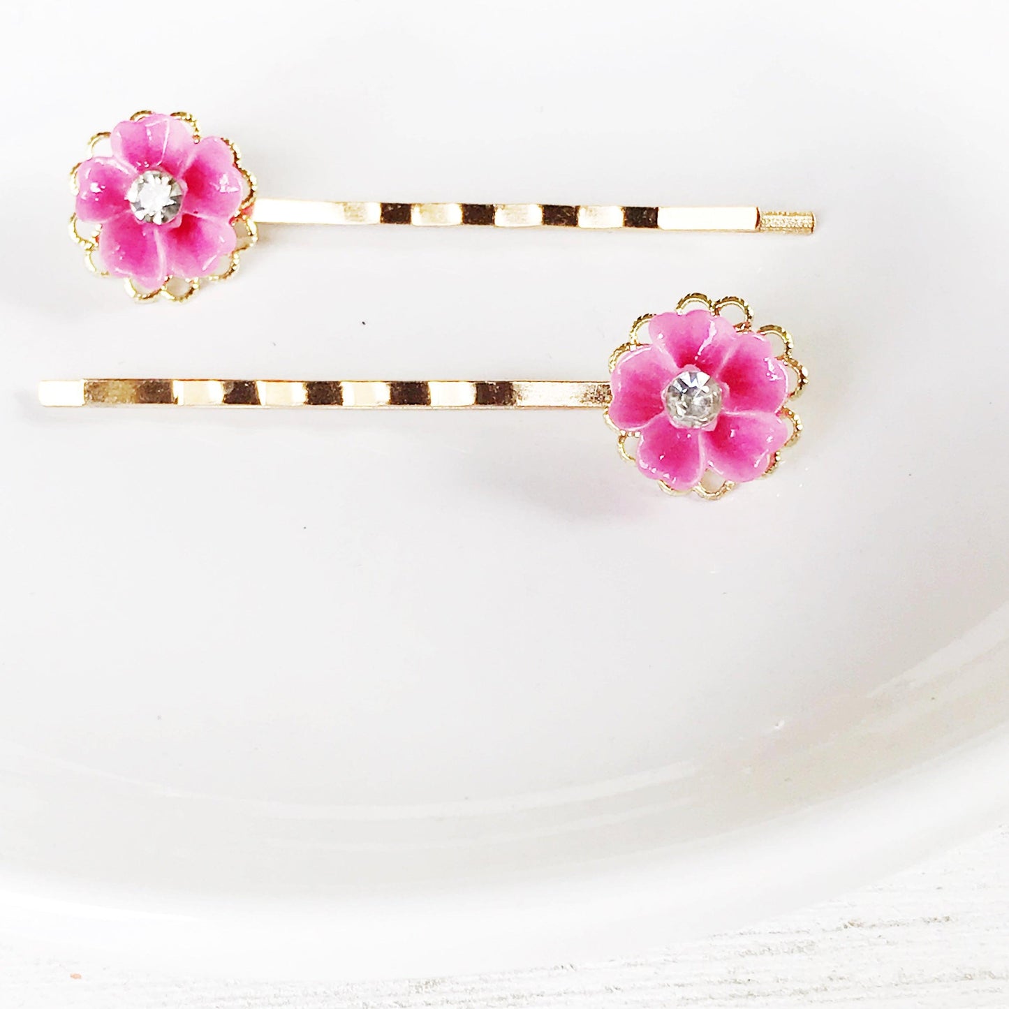 Pink Flower Hair Pin, Wedding Hair Jewelry, Flower Hair Pin, Bridal Hair Accessories Flower Bobby Pin