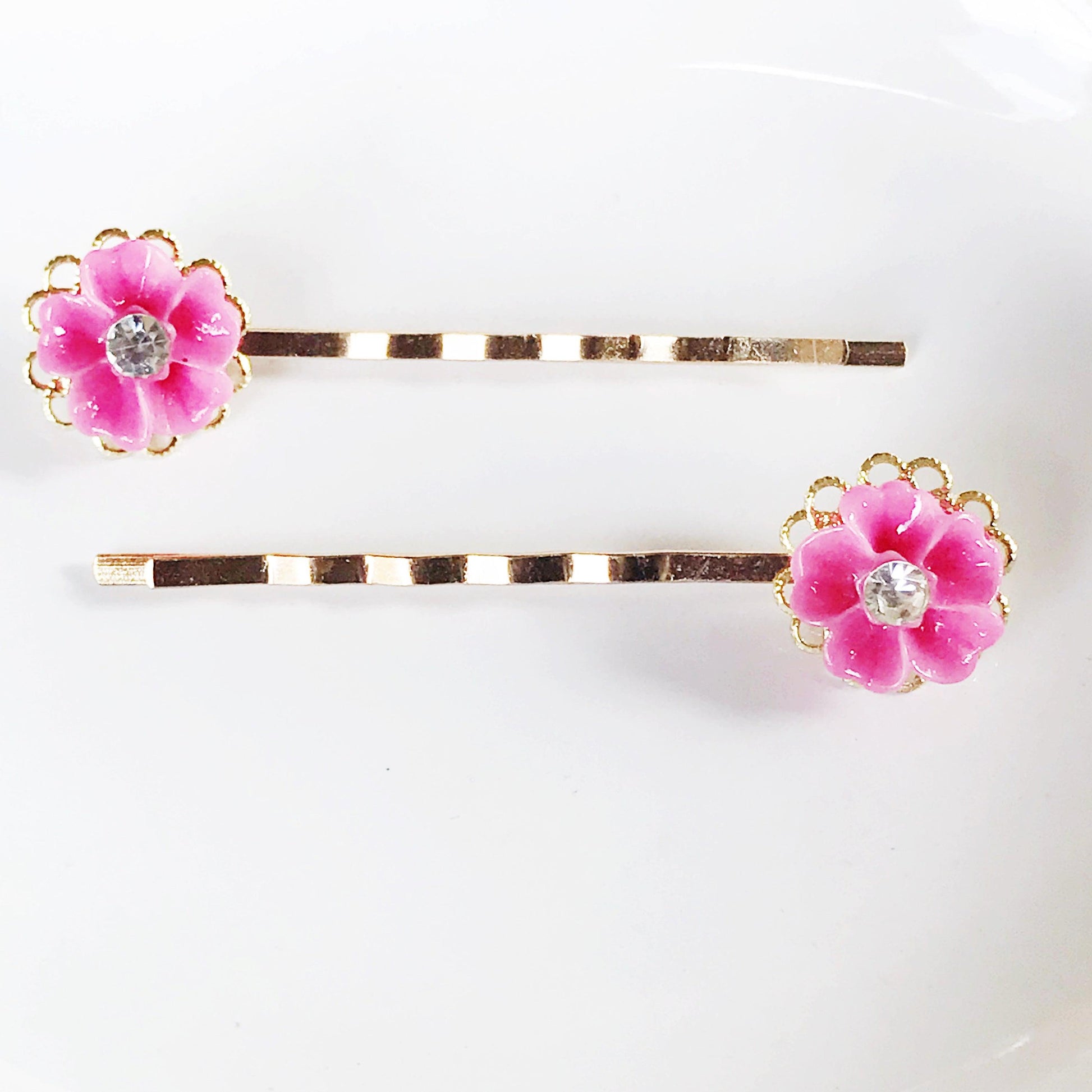 Pink Flower Hair Pin, Wedding Hair Jewelry, Flower Hair Pin, Bridal Hair Accessories Flower Bobby Pin