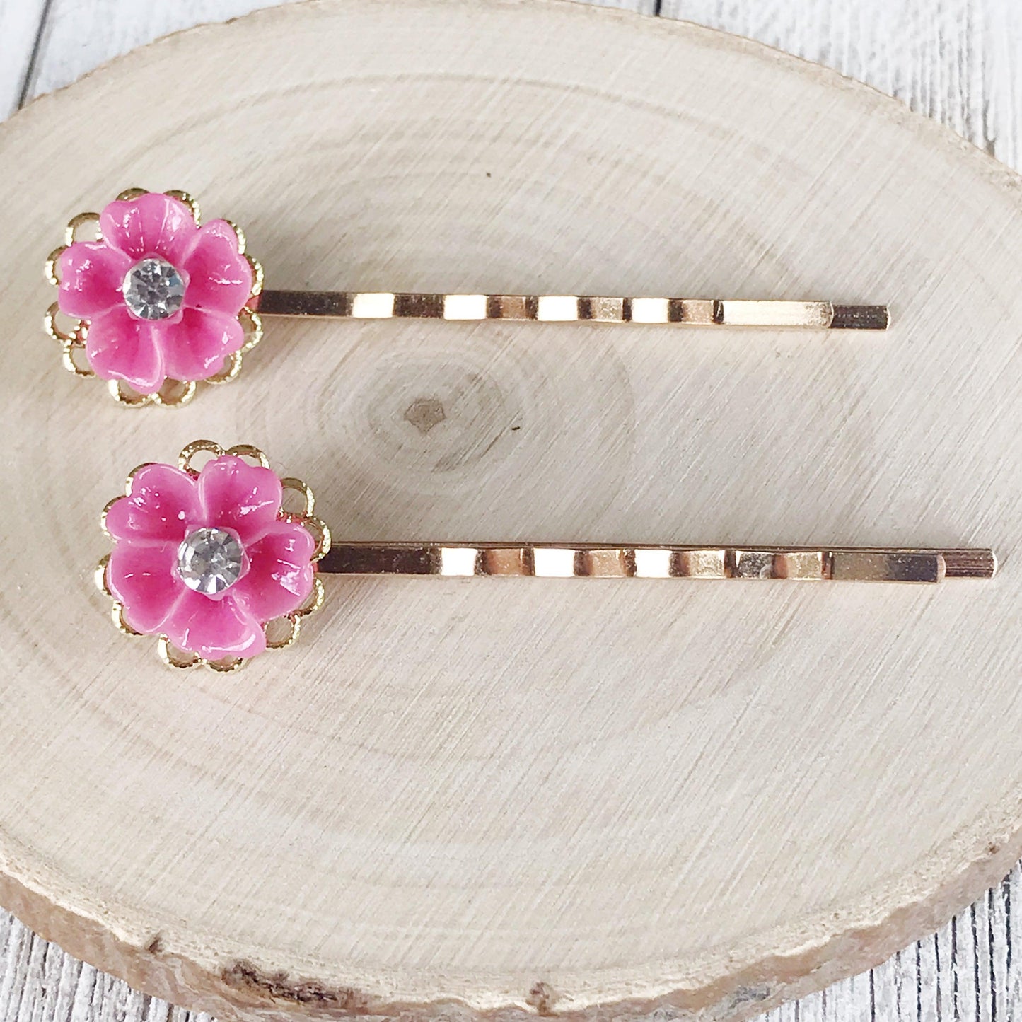 Pink Flower Hair Pin, Wedding Hair Jewelry, Flower Hair Pin, Bridal Hair Accessories Flower Bobby Pin