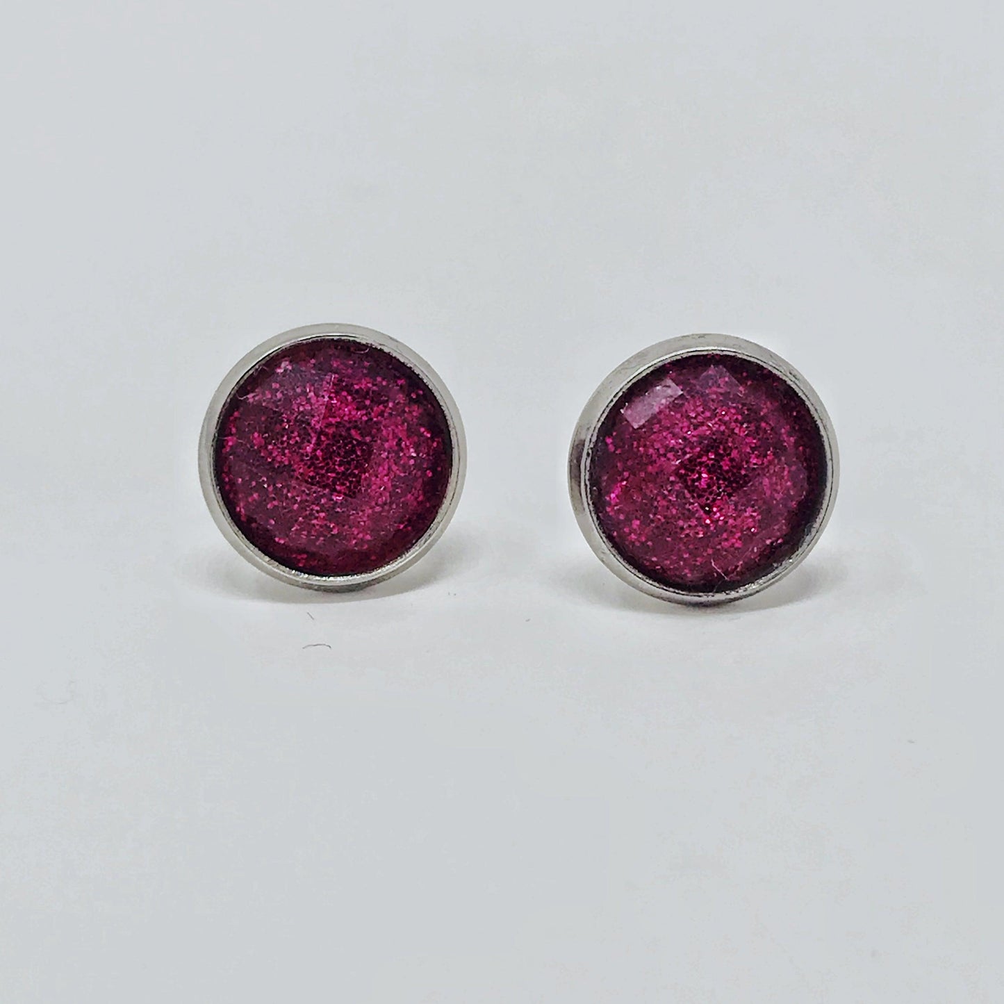 Pink Glitter Acrylic Stud Earrings: Shimmering Accessories for Stylish Statements