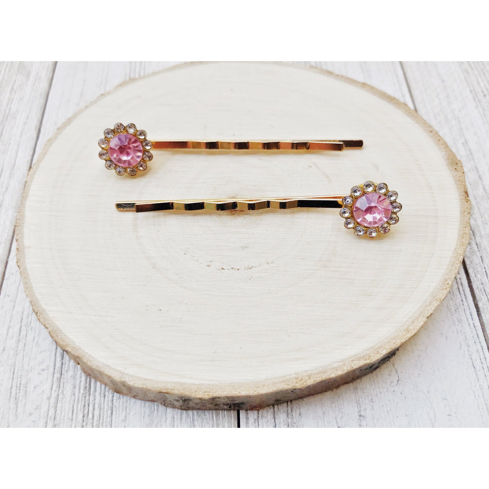 Pink Rhinestone Hair Pins, Womens Hair Pin, Hair Pins For Woman, Mothers Day Gifts, Decorative Bobby Pin, Womans Hair Clip, Wedding Hair Pin