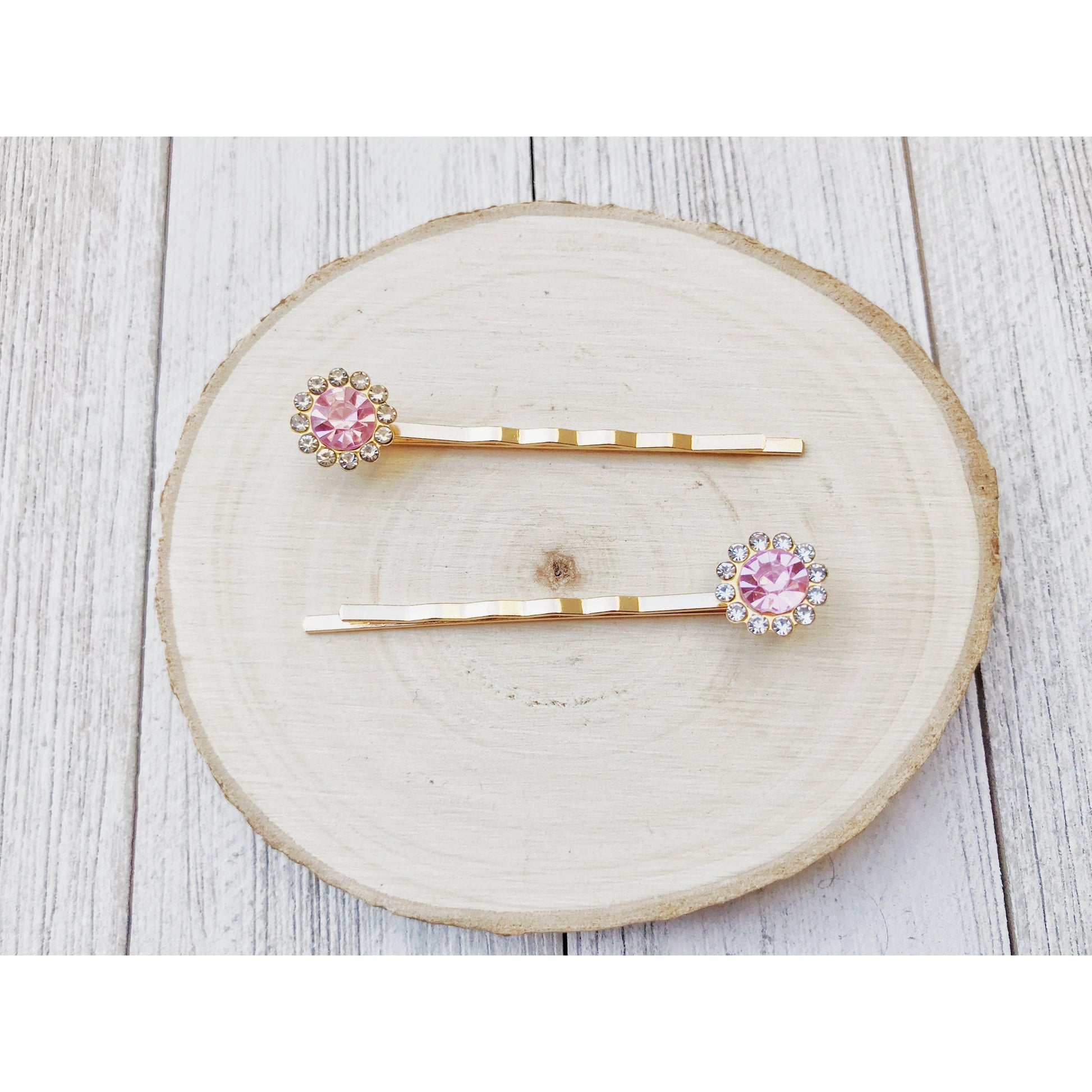 Pink Rhinestone Hair Pins, Womens Hair Pin, Hair Pins For Woman, Mothers Day Gifts, Decorative Bobby Pin, Womans Hair Clip, Wedding Hair Pin