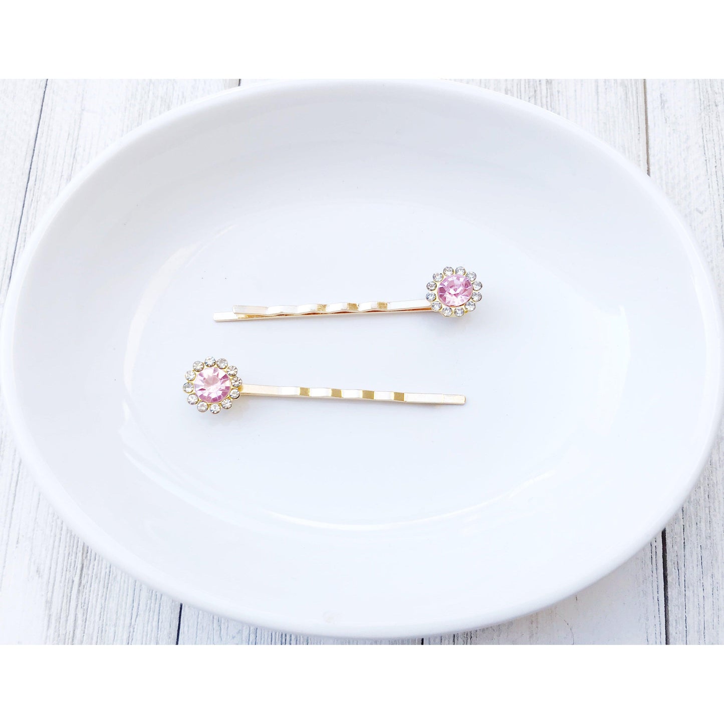 Pink Rhinestone Hair Pins, Womens Hair Pin, Hair Pins For Woman, Mothers Day Gifts, Decorative Bobby Pin, Womans Hair Clip, Wedding Hair Pin