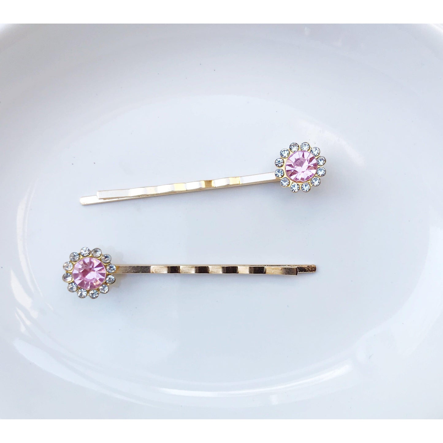 Pink Rhinestone Hair Pins, Womens Hair Pin, Hair Pins For Woman, Mothers Day Gifts, Decorative Bobby Pin, Womans Hair Clip, Wedding Hair Pin