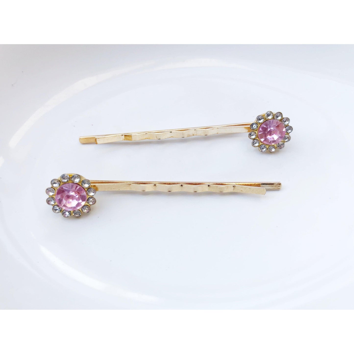 Pink Rhinestone Hair Pins, Womens Hair Pin, Hair Pins For Woman, Mothers Day Gifts, Decorative Bobby Pin, Womans Hair Clip, Wedding Hair Pin