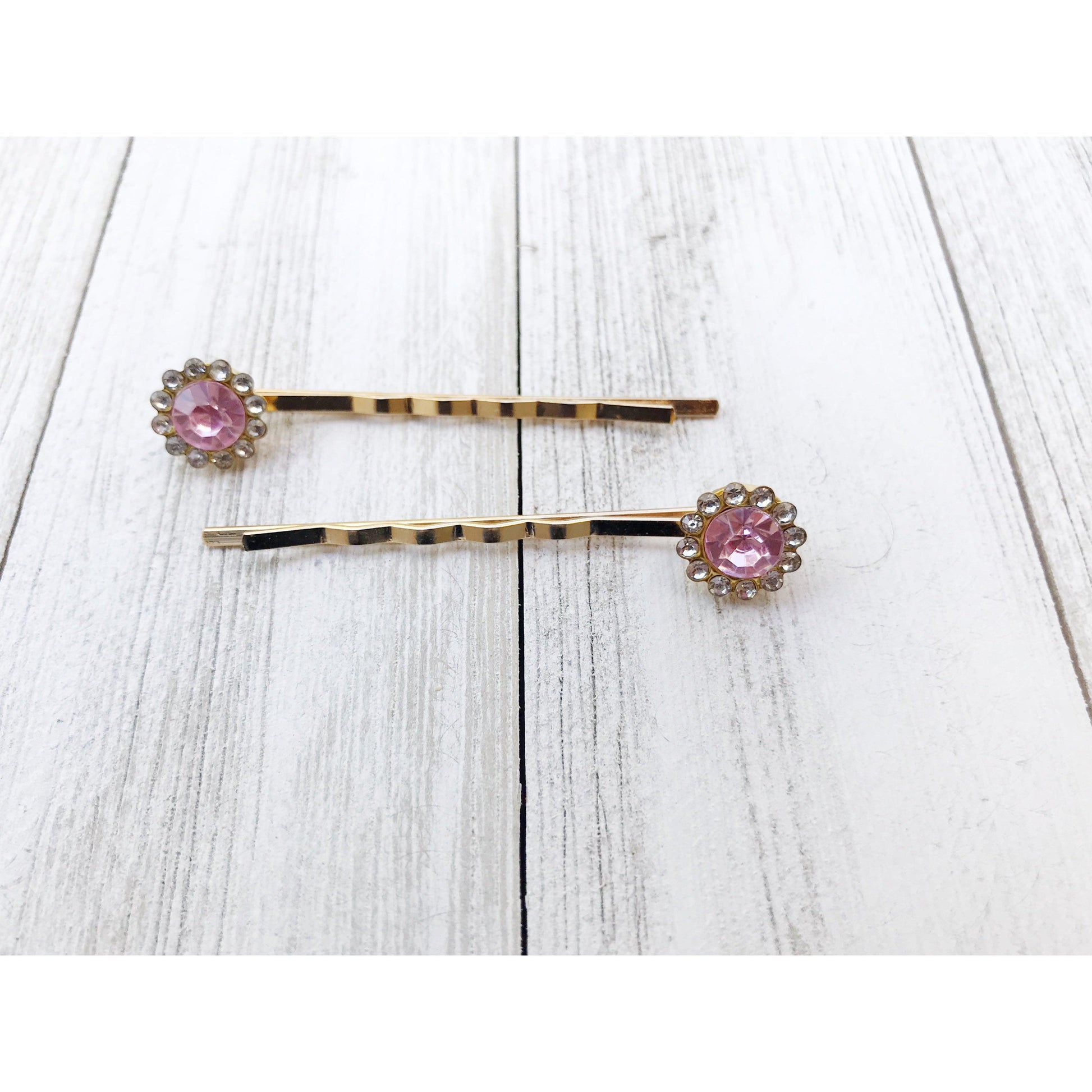 Pink Rhinestone Hair Pins, Womens Hair Pin, Hair Pins For Woman, Mothers Day Gifts, Decorative Bobby Pin, Womans Hair Clip, Wedding Hair Pin