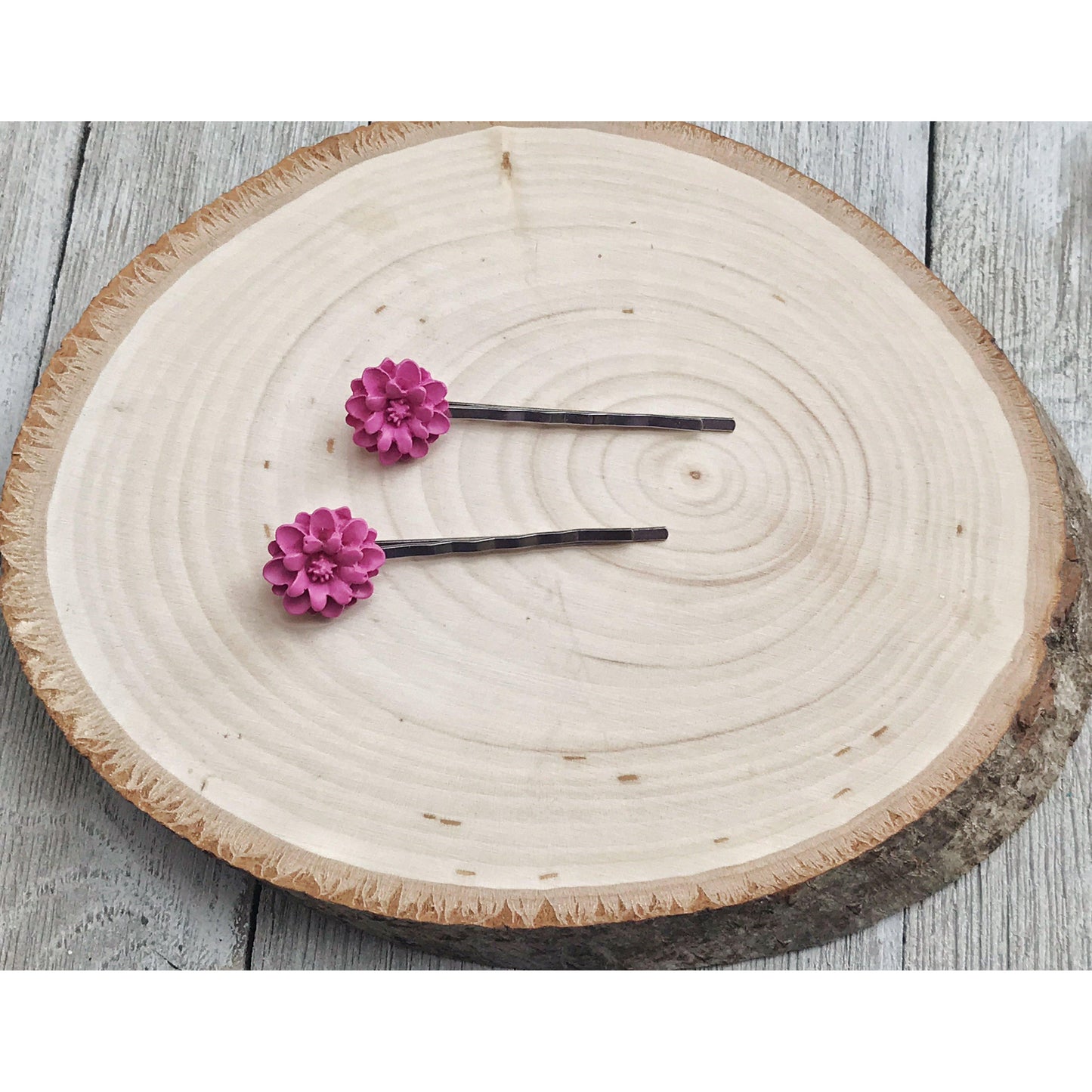 Purple Flower Hair Pin, Wedding Hair Jewelry, Flower Hair Pin, Bridal Hair Accessories Flower Bobby Pin