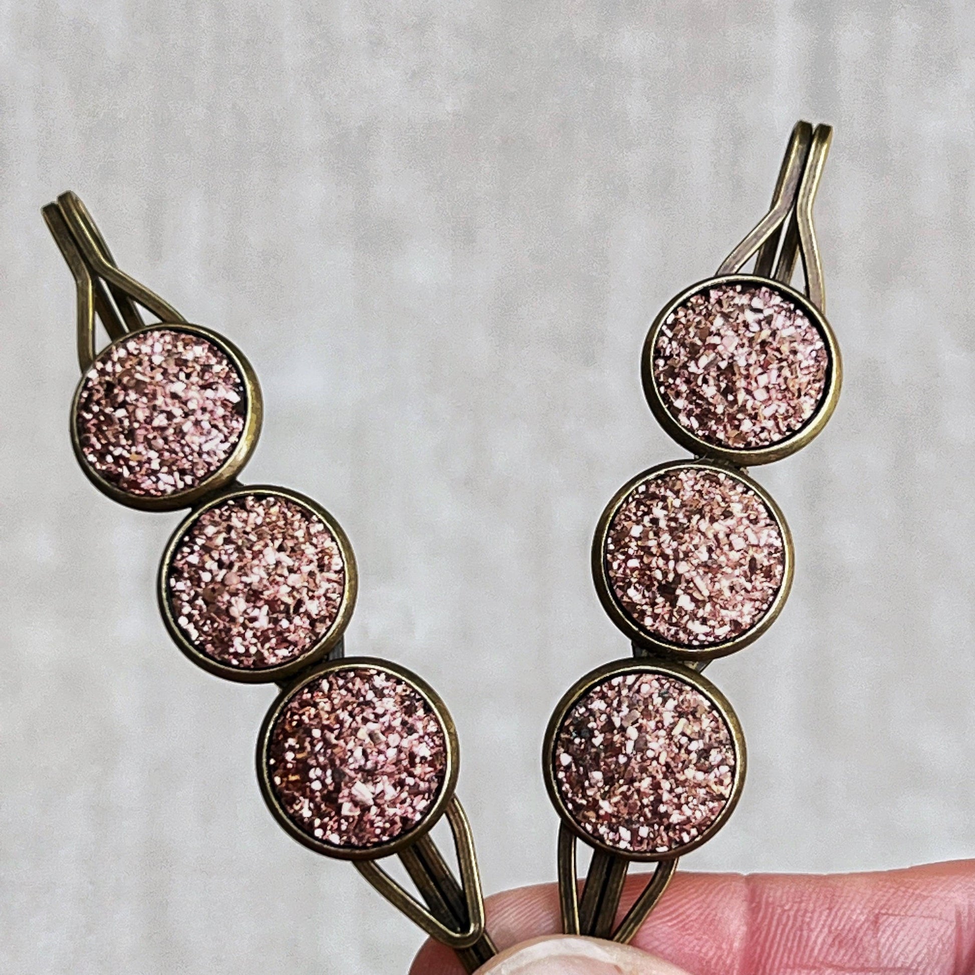 Rose Gold Druzy Hair Pins: Elegant Accessories for Glamorous Hairstyles