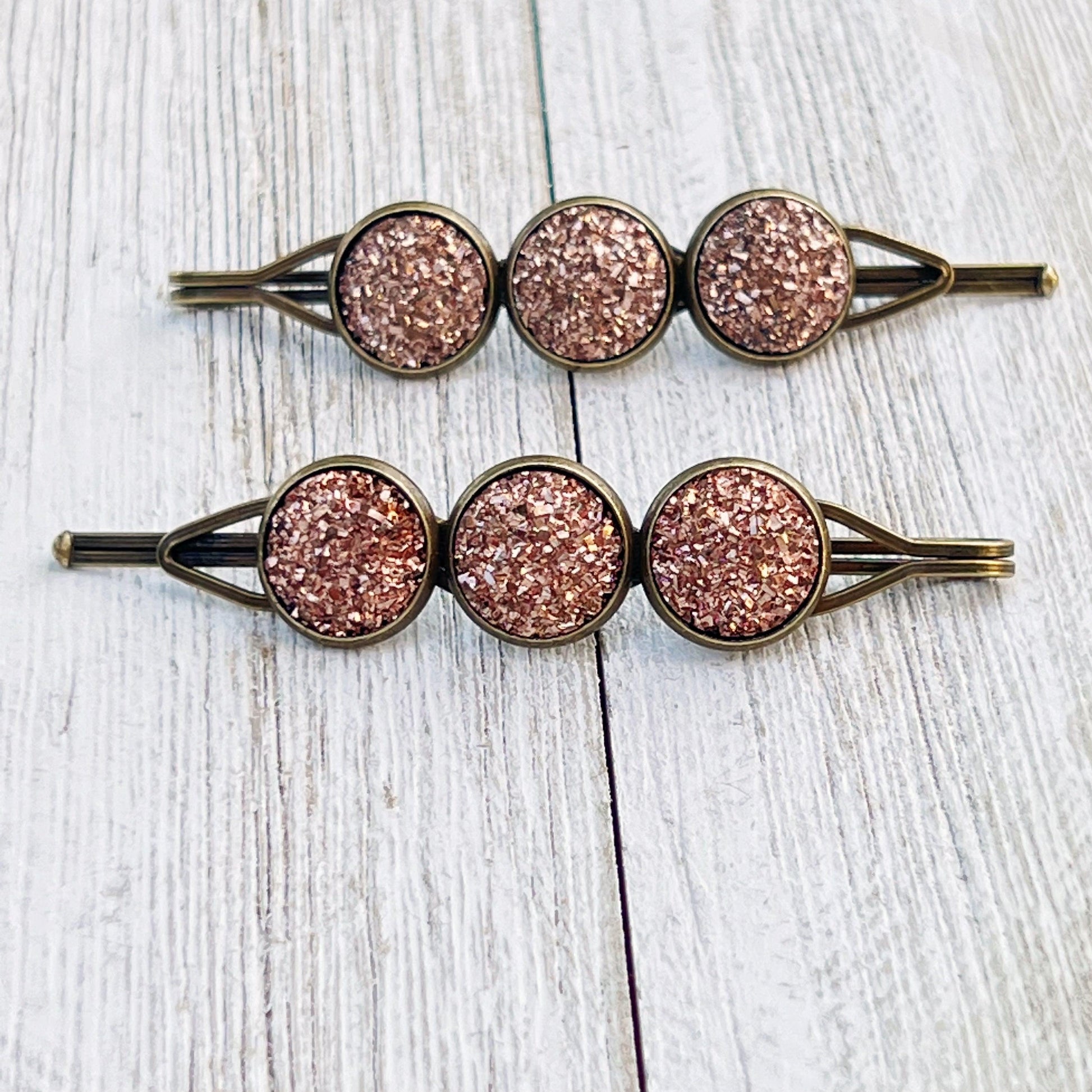 Rose Gold Druzy Hair Pins: Elegant Accessories for Glamorous Hairstyles