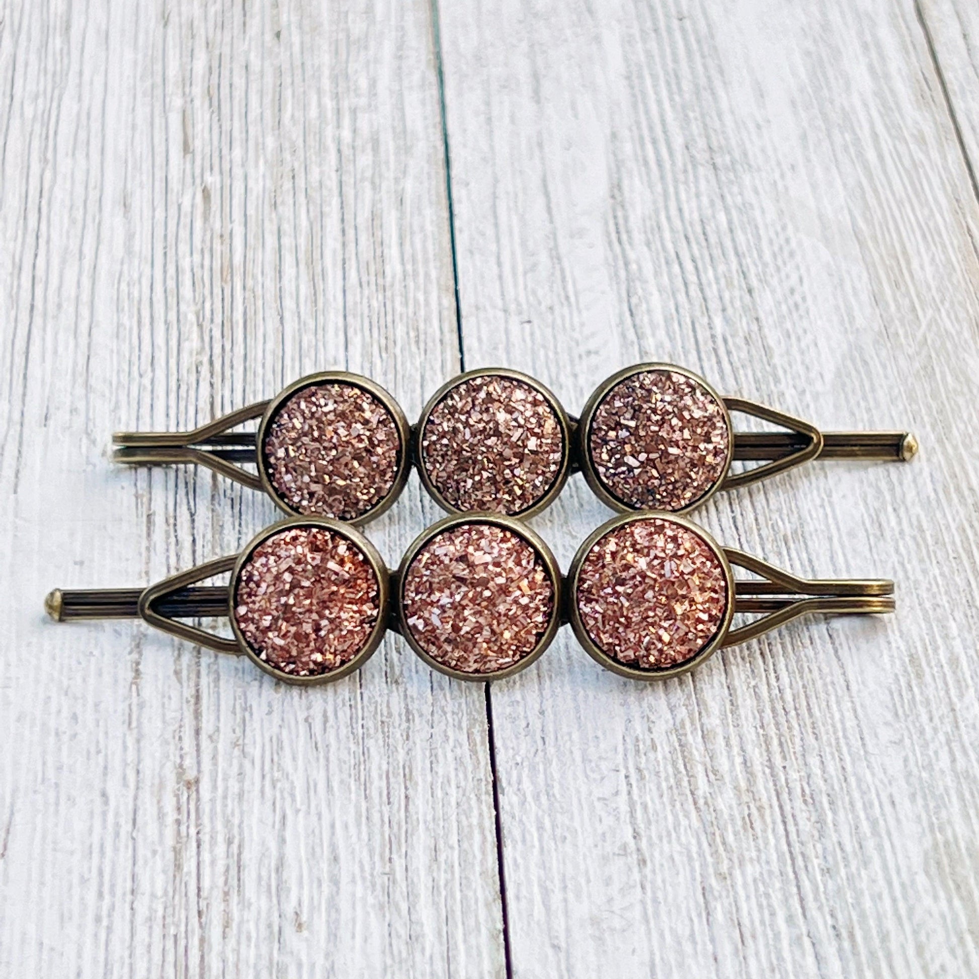 Rose Gold Druzy Hair Pins: Elegant Accessories for Glamorous Hairstyles