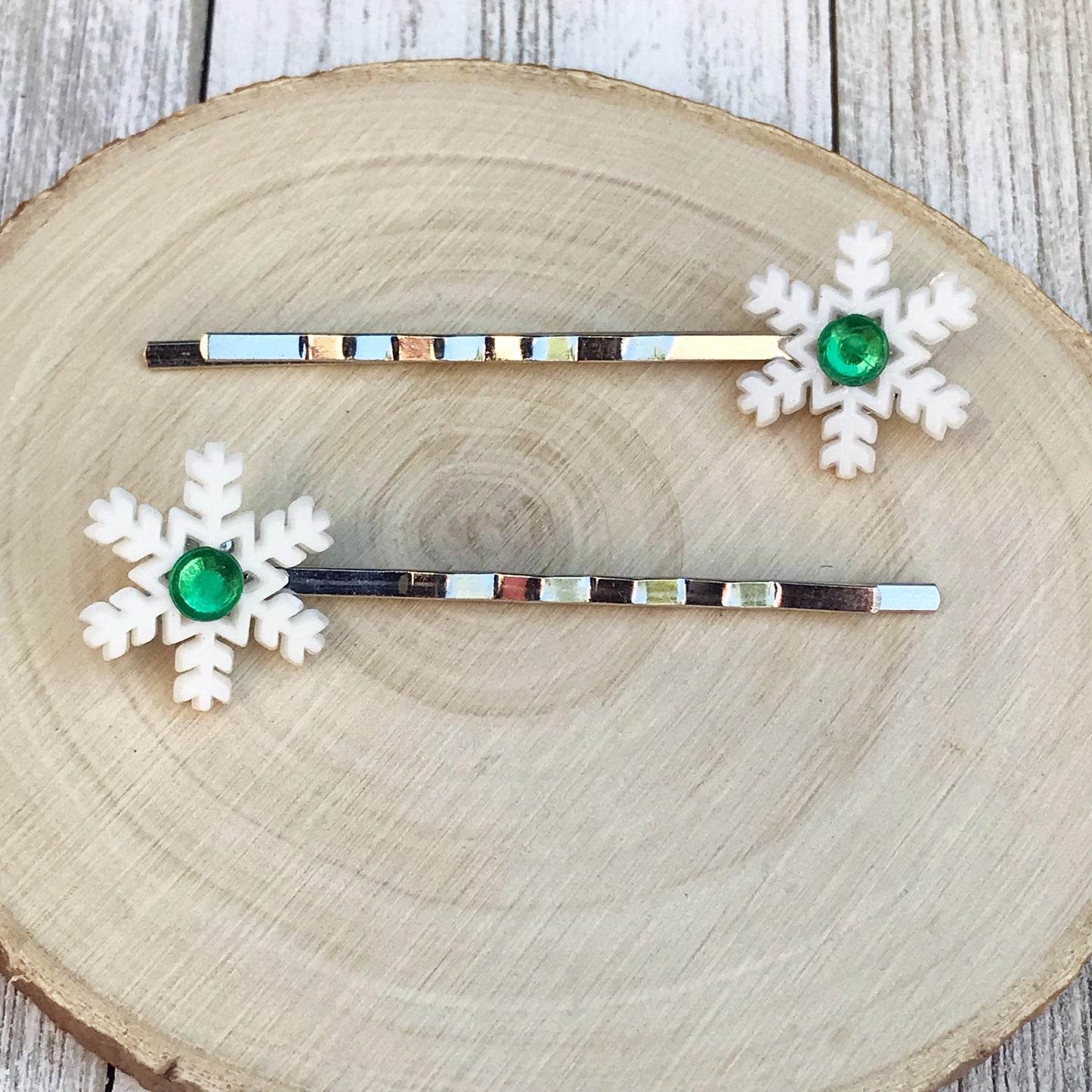 Snowflake Hair Pin, Christmas Hair Clip, Winter Barrette, Snowflake Hair Accessories, Snowflake Bobby Pin, Christmas Hair Pin, Womens Clips