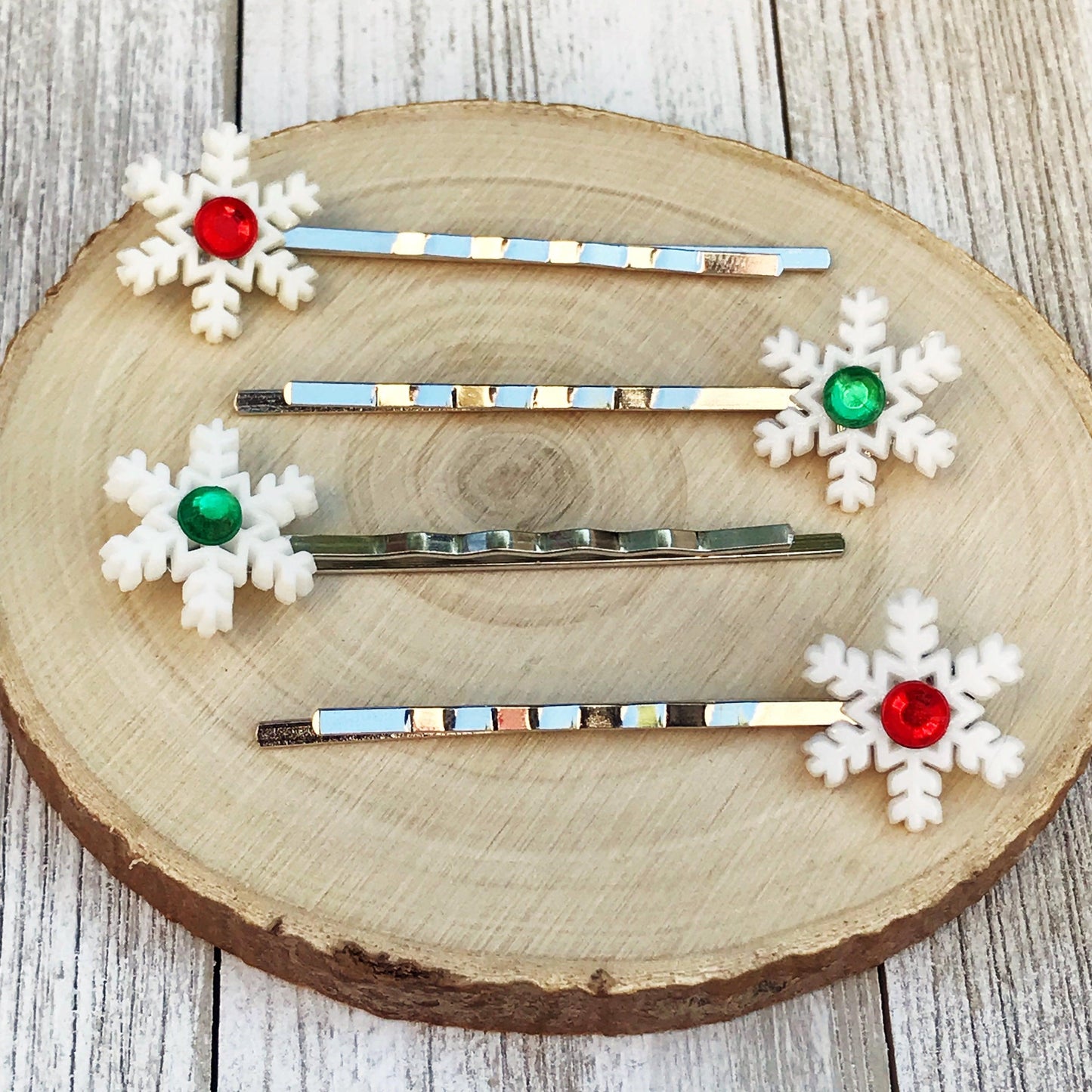 Snowflake Hair Pin, Christmas Hair Clip, Winter Barrette, Snowflake Hair Accessories, Snowflake Bobby Pin, Christmas Hair Pin, Womens Clips