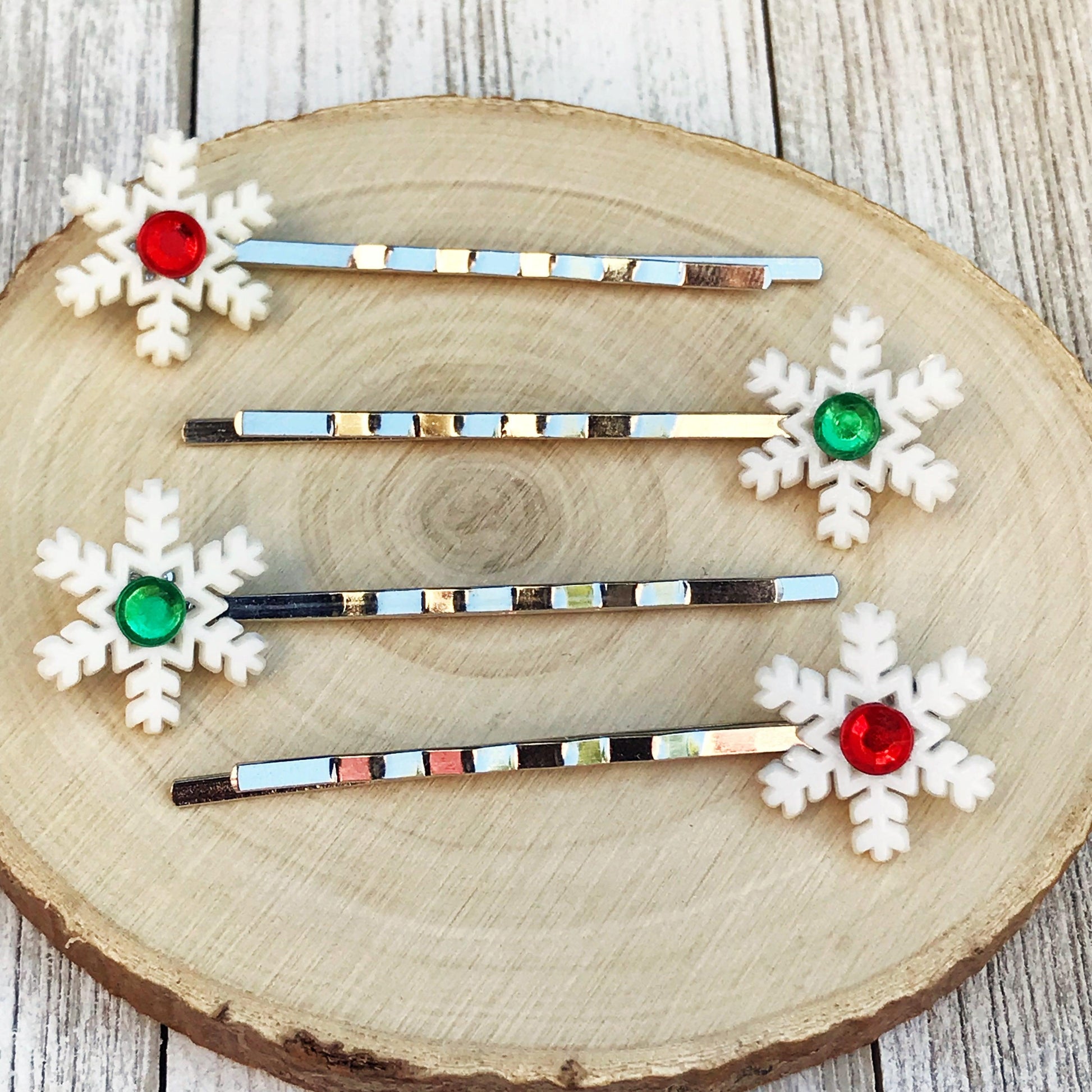 Snowflake Hair Pin, Christmas Hair Clip, Winter Barrette, Snowflake Hair Accessories, Snowflake Bobby Pin, Christmas Hair Pin, Womens Clips