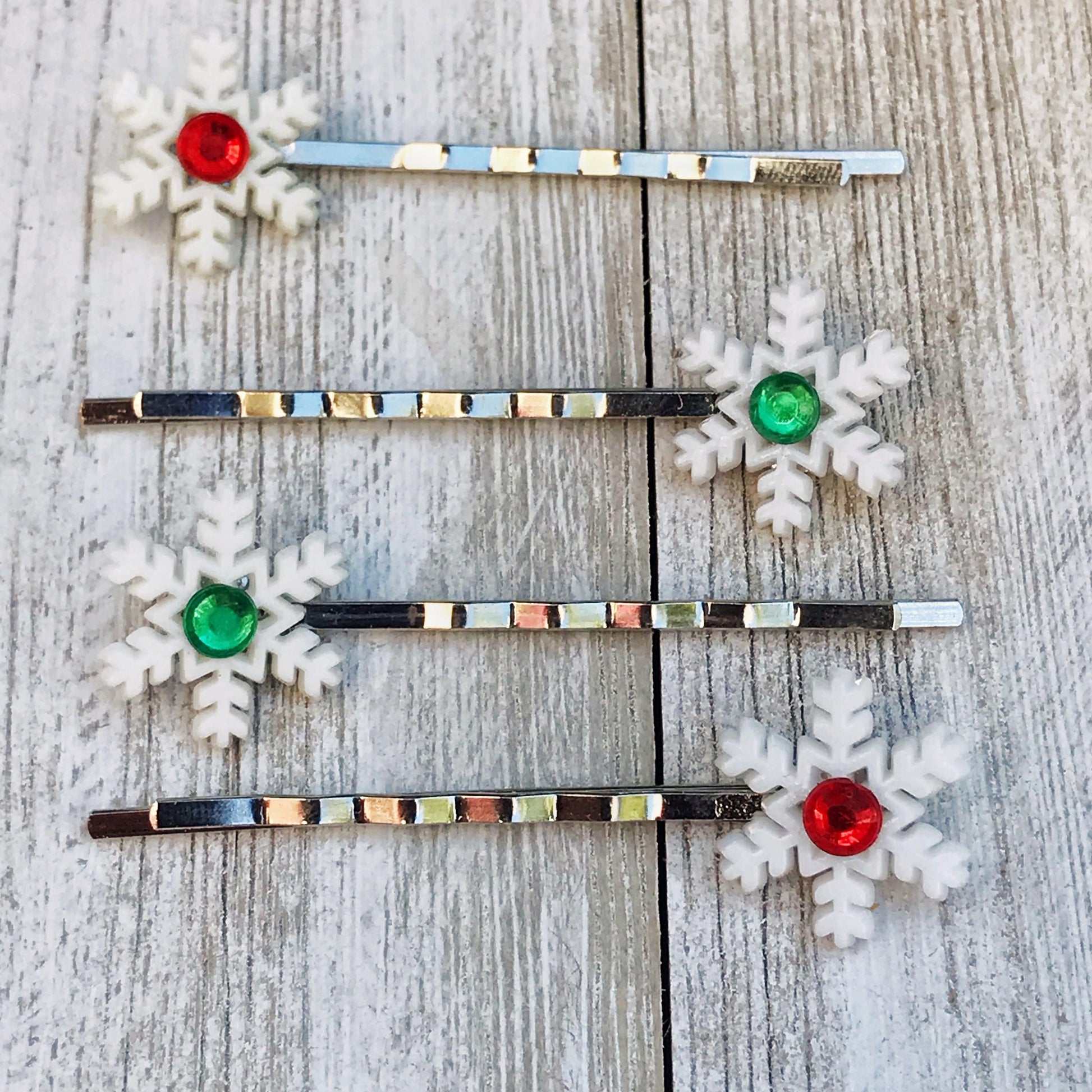 Snowflake Hair Pin, Christmas Hair Clip, Winter Barrette, Snowflake Hair Accessories, Snowflake Bobby Pin, Christmas Hair Pin, Womens Clips