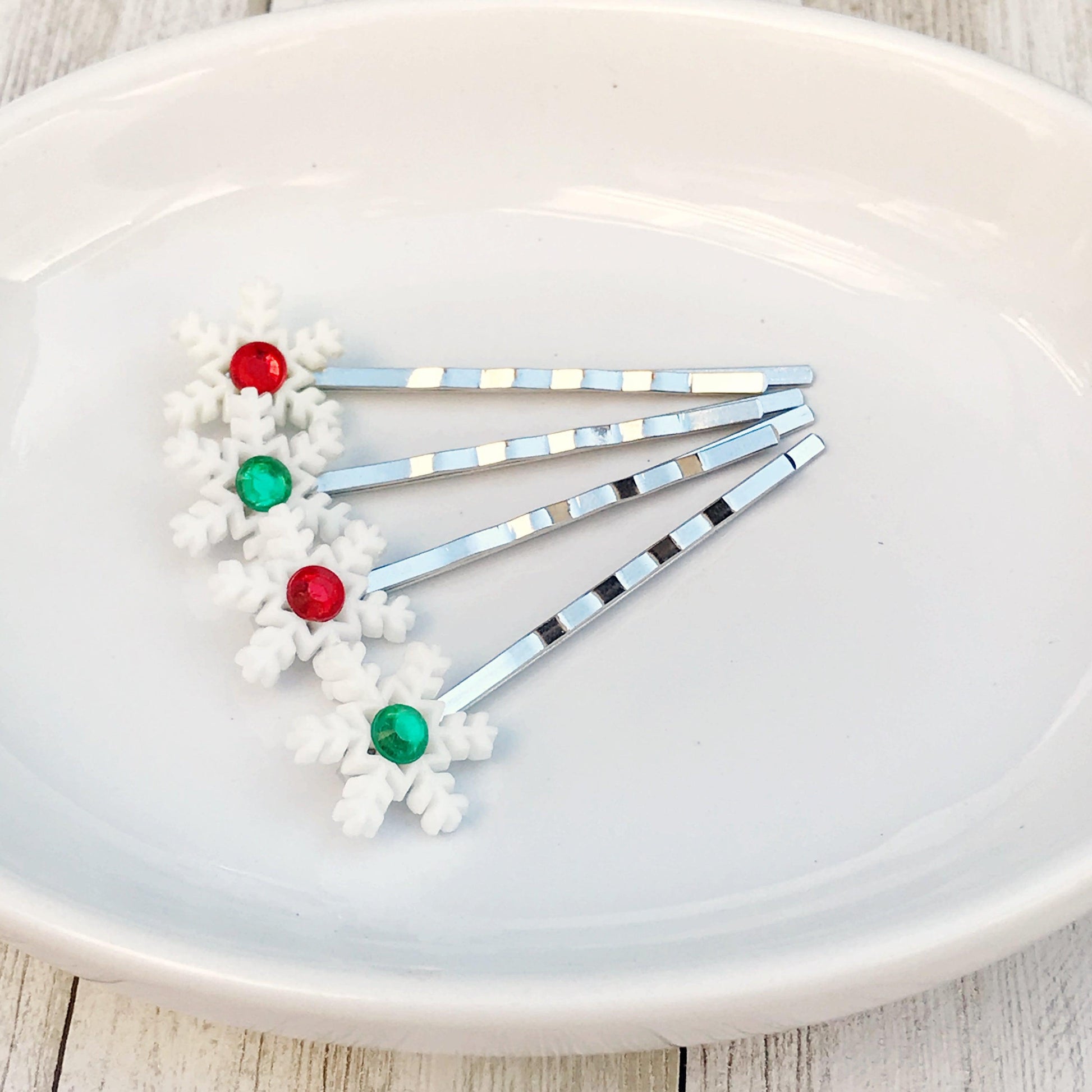 Snowflake Hair Pin, Christmas Hair Clip, Winter Barrette, Snowflake Hair Accessories, Snowflake Bobby Pin, Christmas Hair Pin, Womens Clips