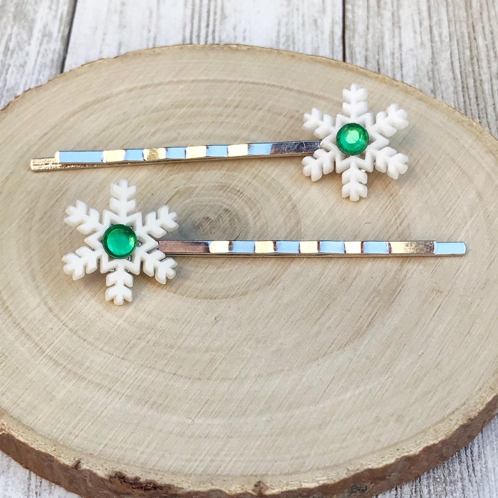 Snowflake Hair Pin, Christmas Hair Clip, Winter Barrette, Snowflake Hair Accessories, Snowflake Bobby Pin, Christmas Hair Pin, Womens Clips