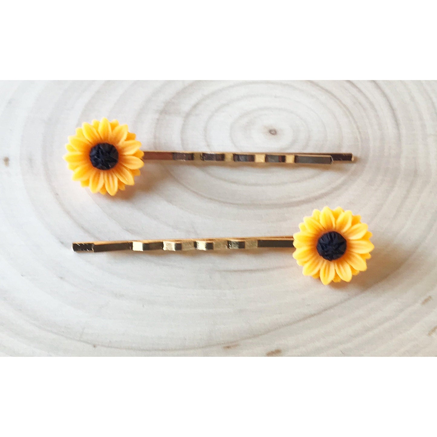 Sunflower Hair Pins, Floral Hair Pins, Womens Hair Clips, Boho Bobby Pins, Hippie Hair Barrettes