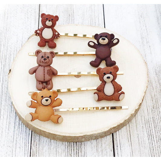 Teddy Bear Hair Pins