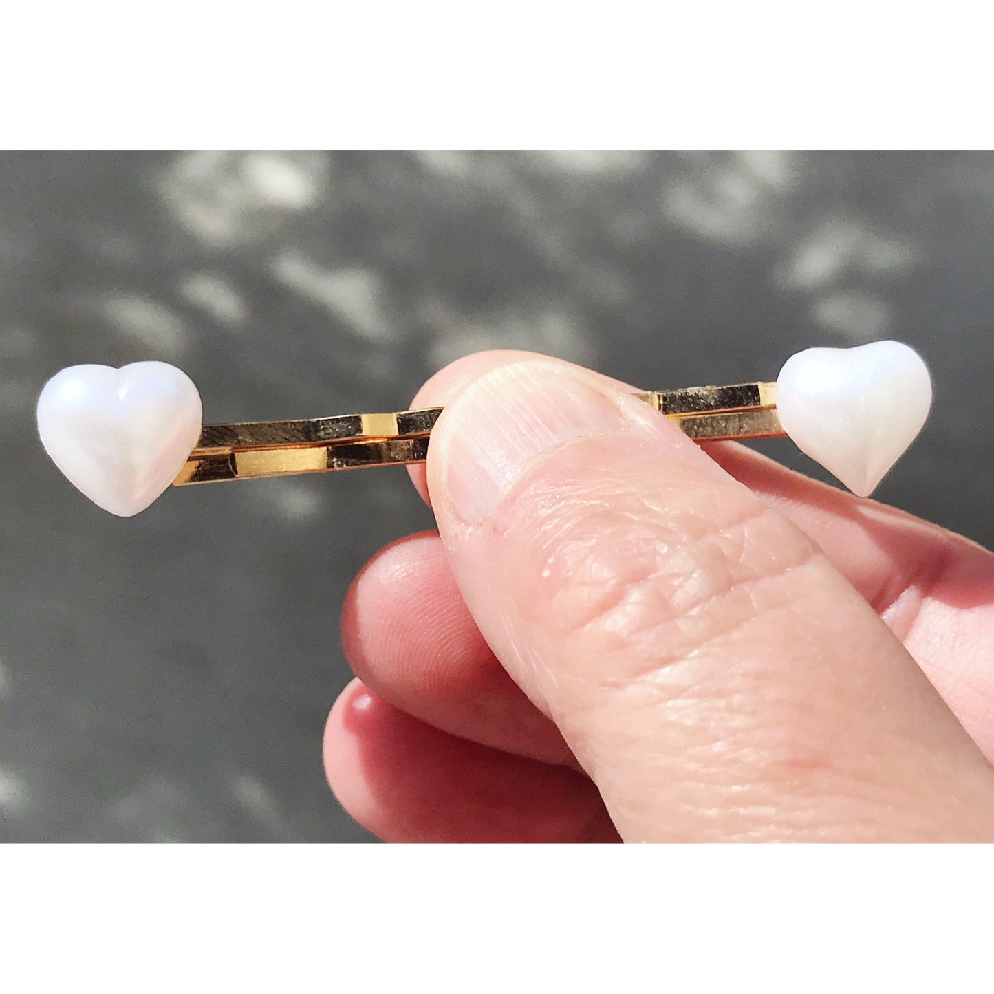 White Heart Hair Pins, Heart Bobby Pins, Womens Hair Pin, Decorative Bobby Pins, Womens Hair Pins, Decorative Hair Pins, Cute Hair Clips