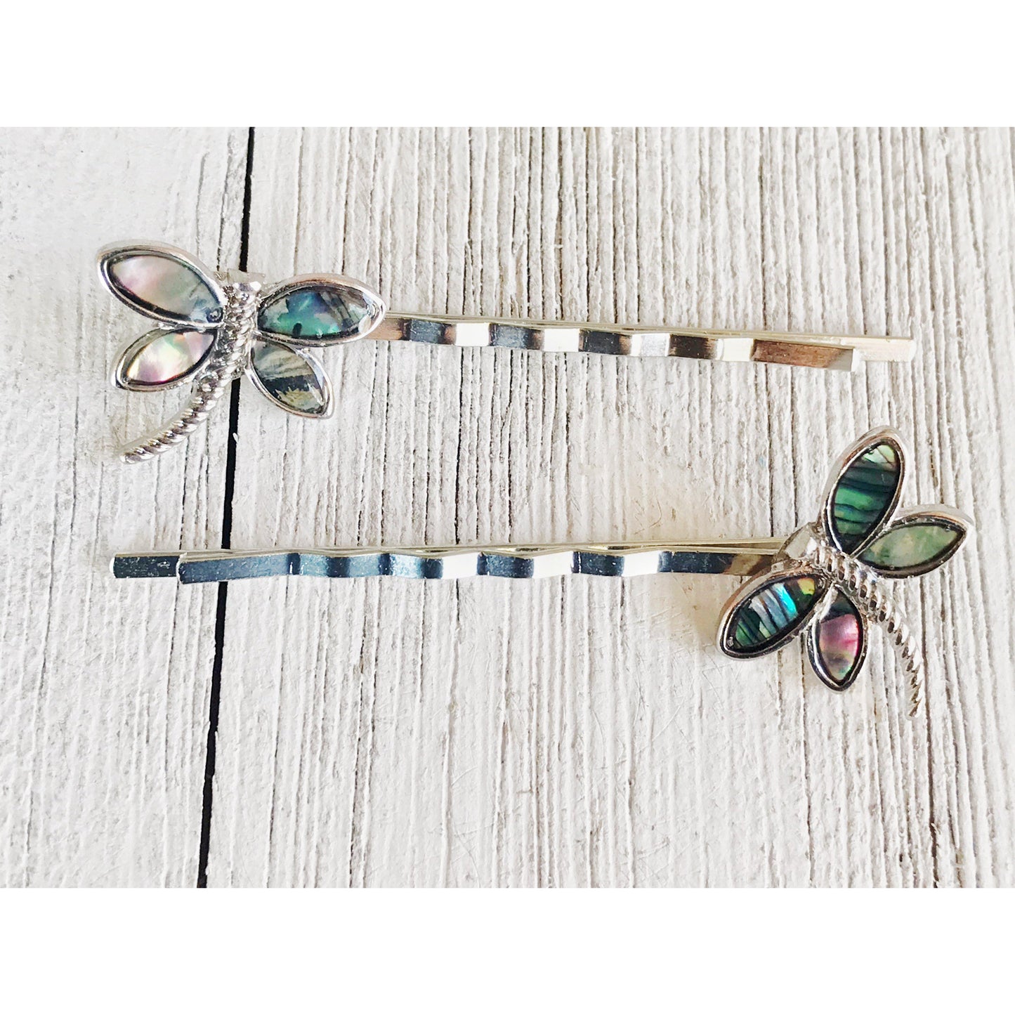 Women's Natural Shell Abalone Dragonfly Bobby Pin Hair Accessories - Exquisite Nature-Inspired Styling