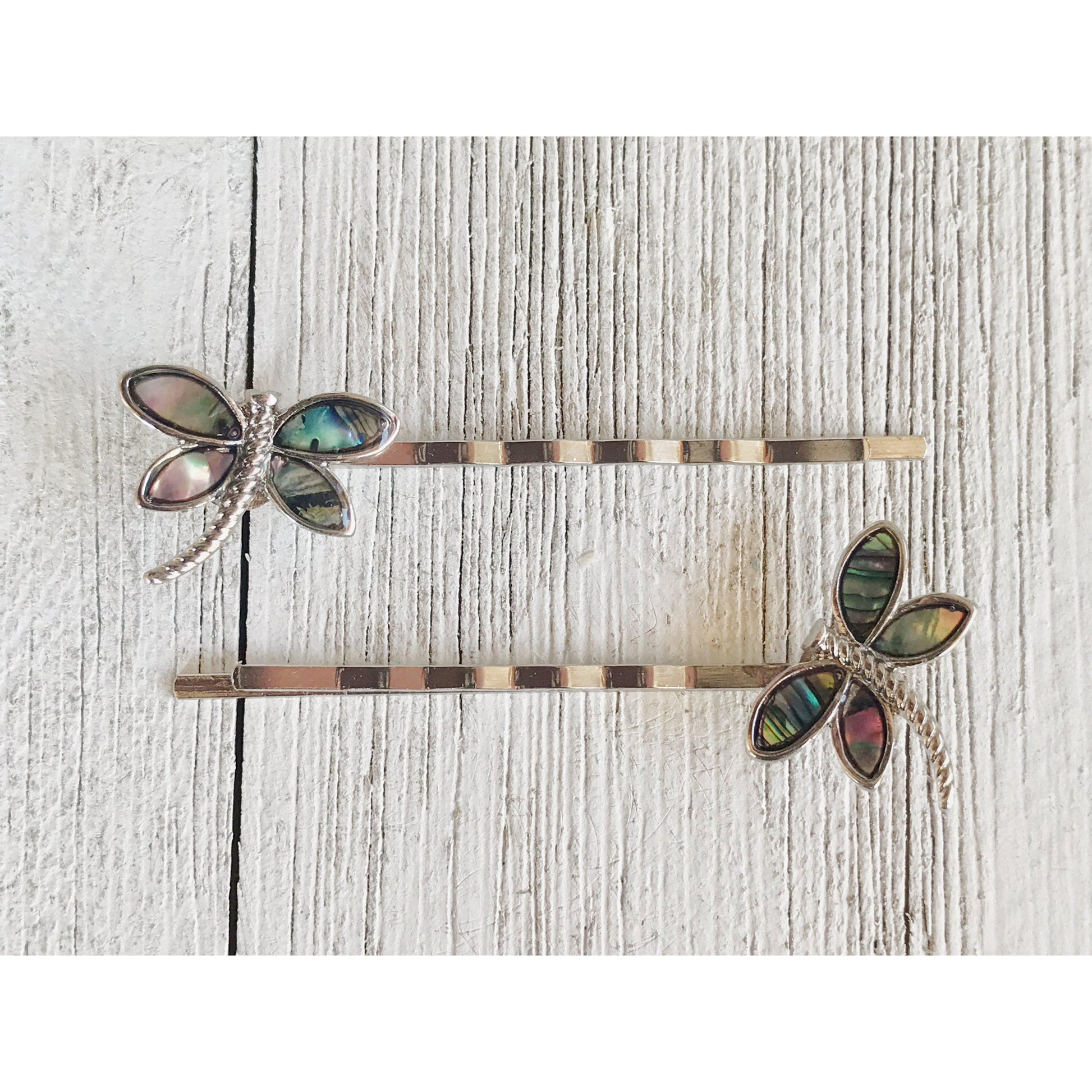 Women's Natural Shell Abalone Dragonfly Bobby Pin Hair Accessories - Exquisite Nature-Inspired Styling