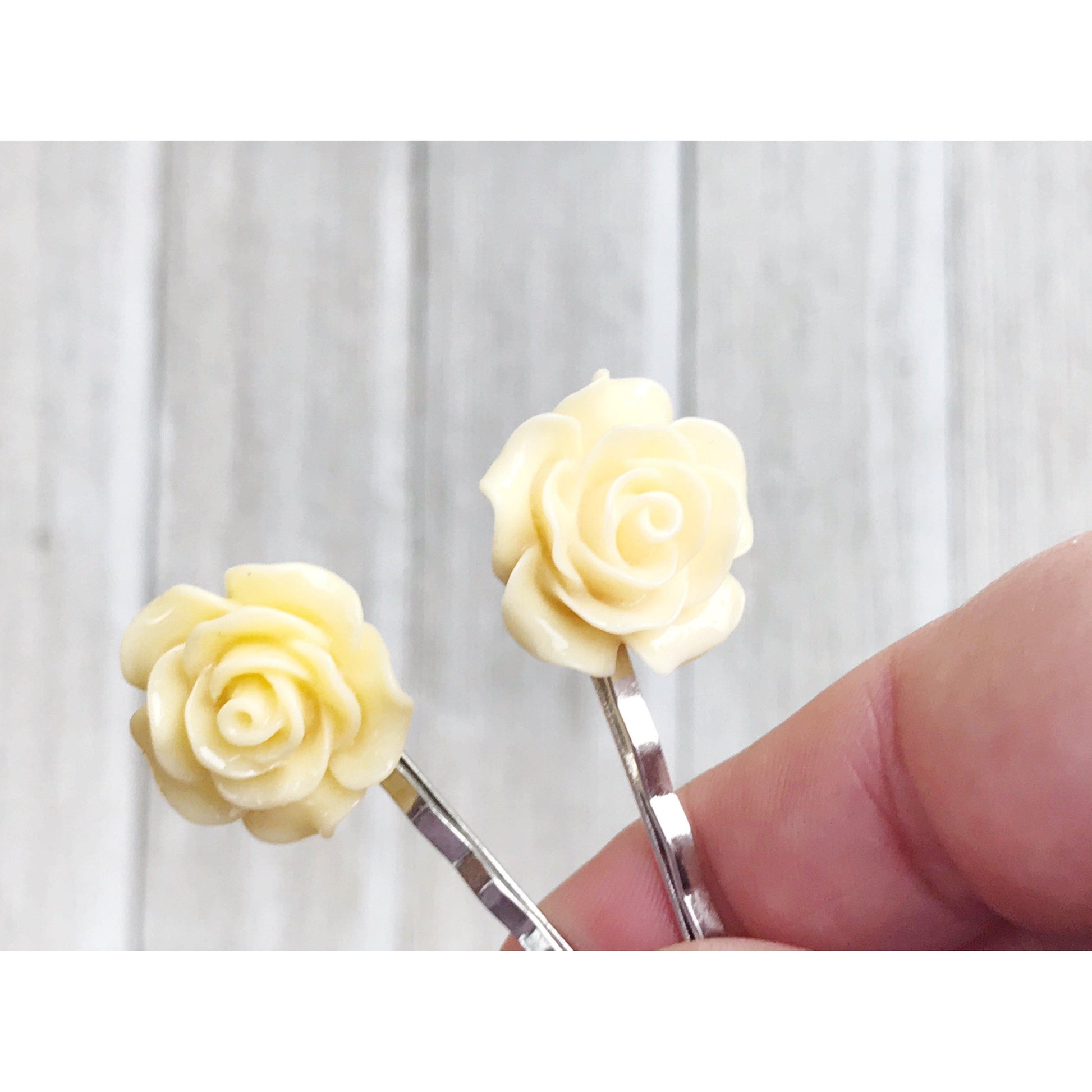 Yellow Flower Hair Pins - Delicate and Elegant Accessories