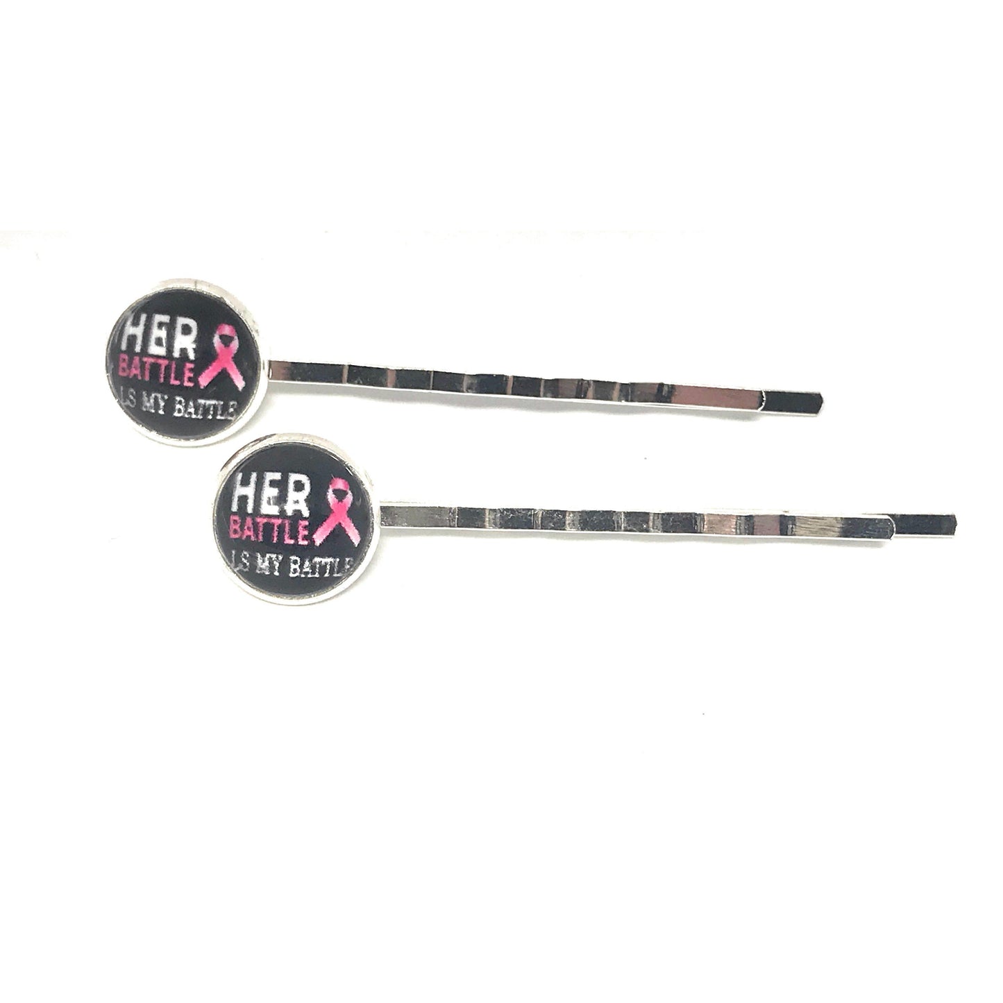 Breast Cancer Awareness Ribbon Hair Pins - Supportive and Stylish Accessories