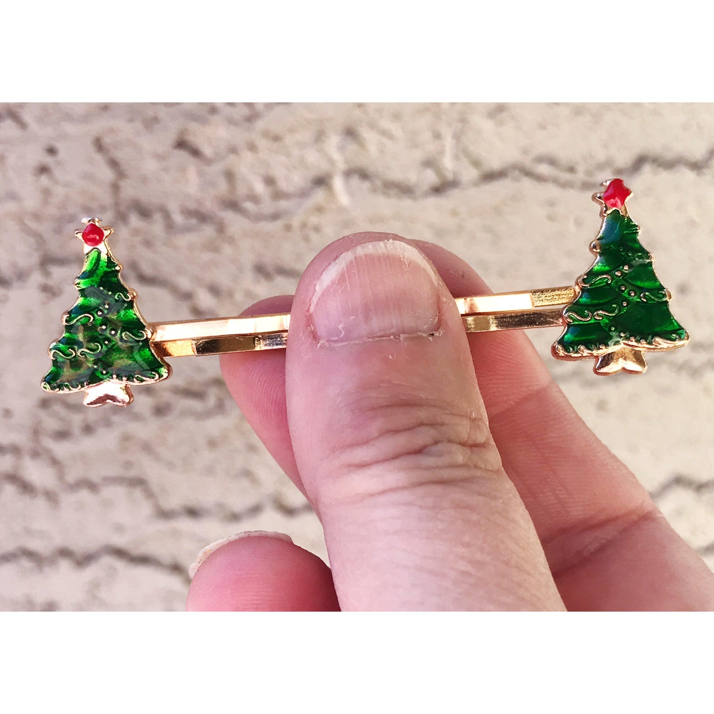 Christmas Tree Hair Pins - Festive Holiday Accessories