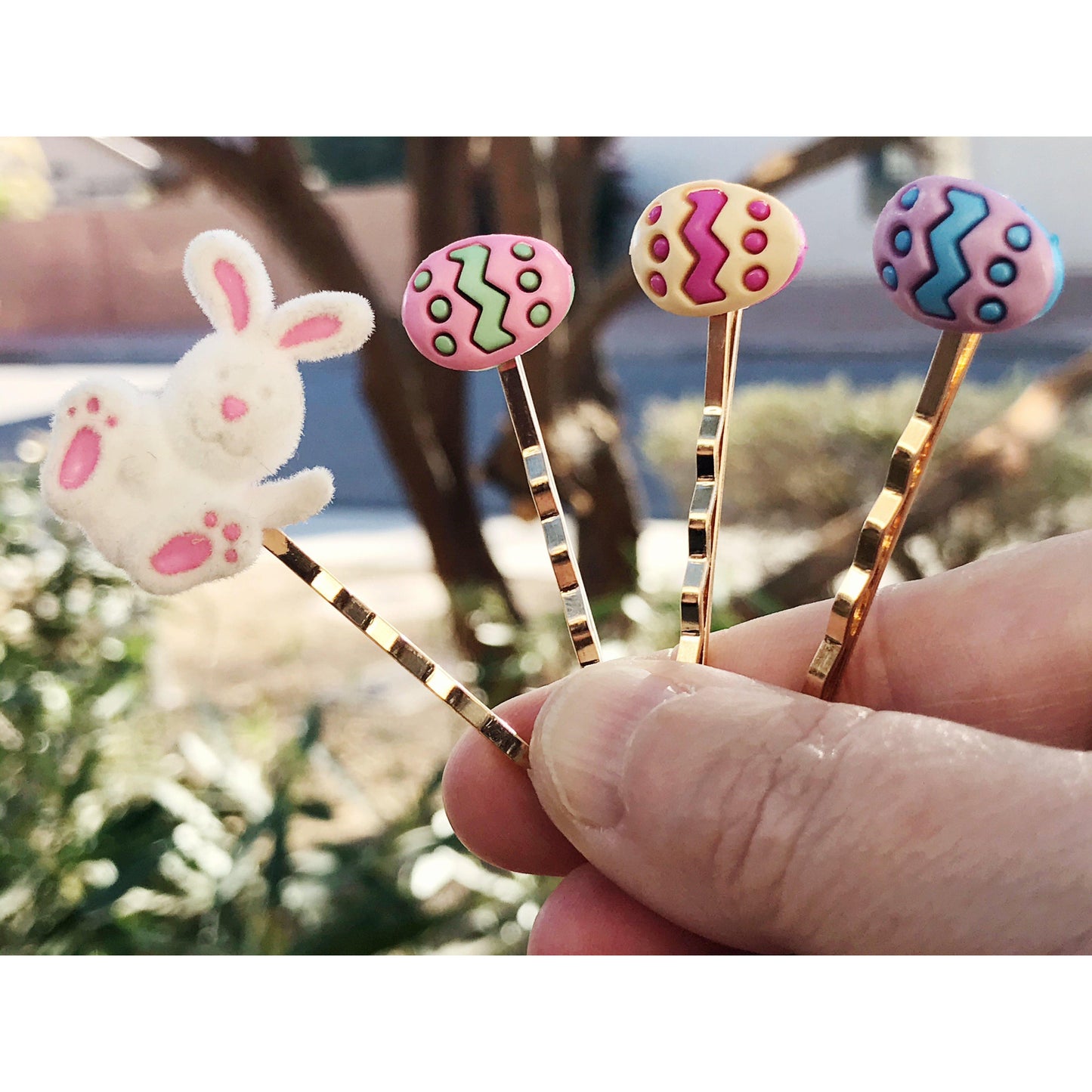 Easter Bunny & Egg Hair Pins Bunny Bobby Pins & Decorative Women's Hair Clips for Easter Festivities