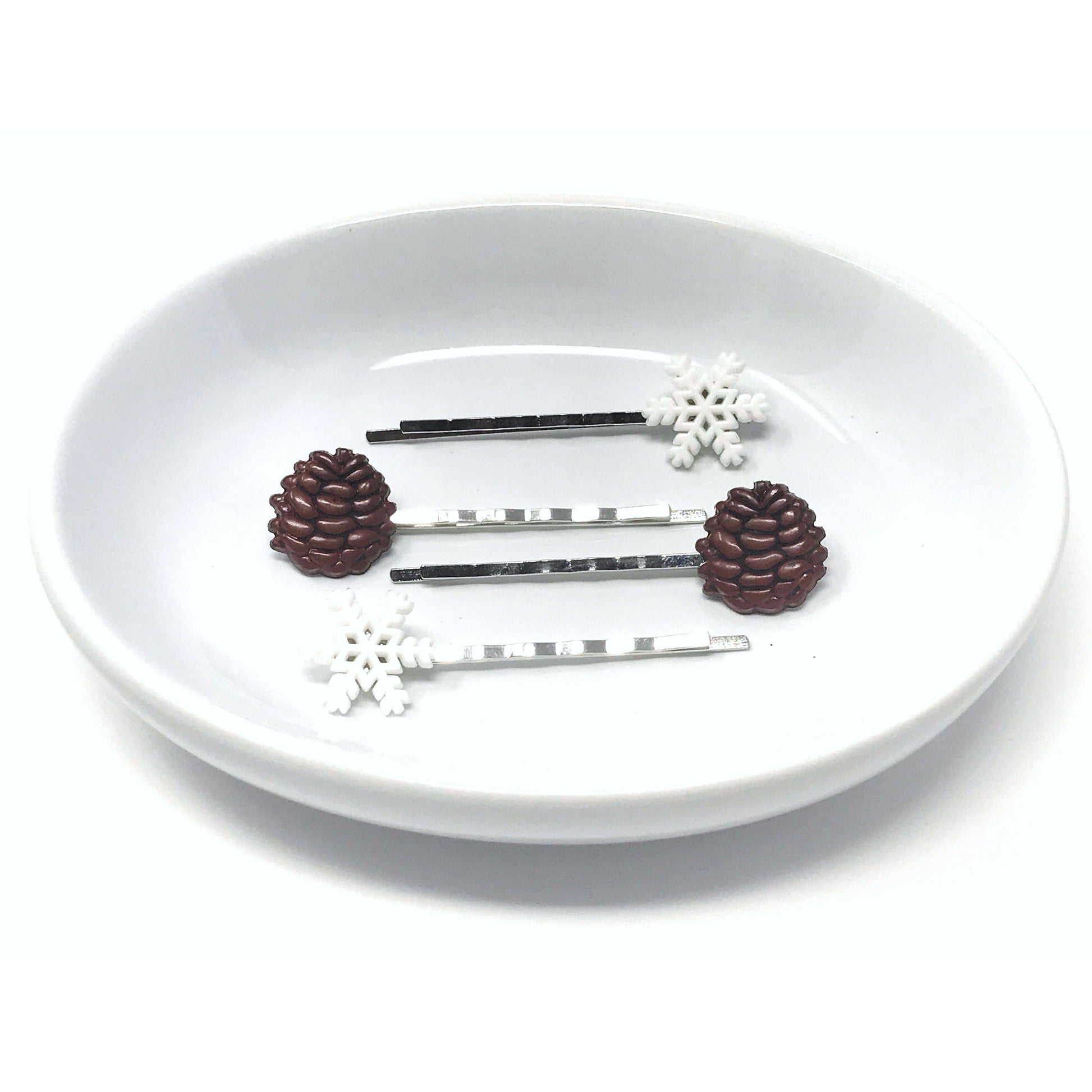 Fall Pinecone Hair Pins Winter Snowflake Bobby Pins