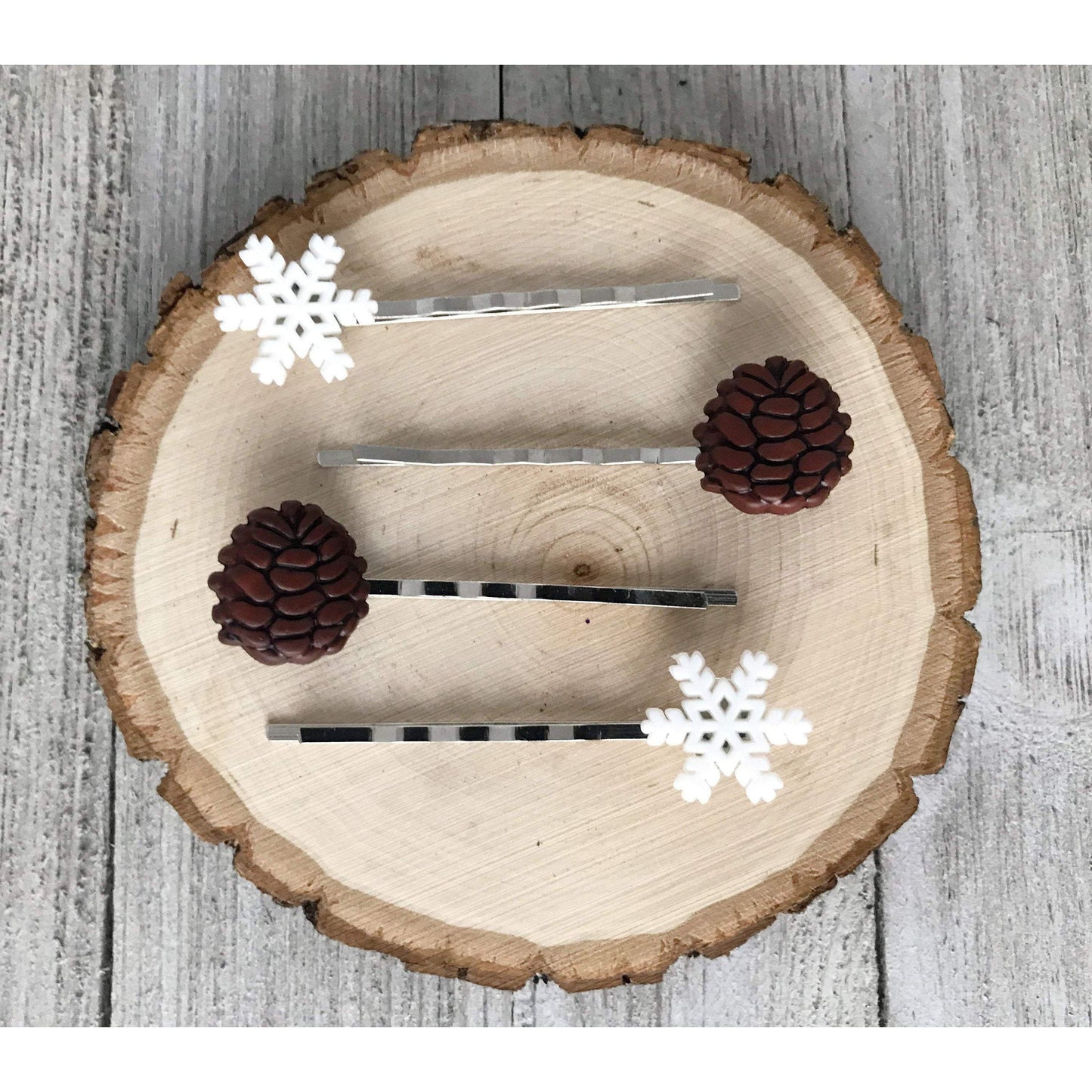 Fall Pinecone Hair Pins Winter Snowflake Bobby Pins