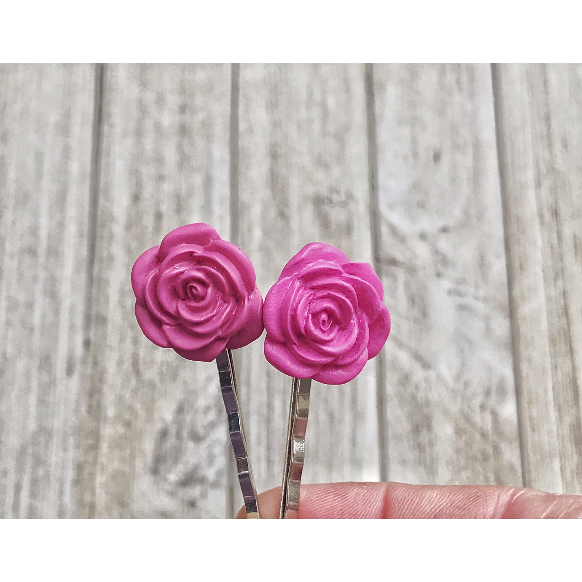 Fuchsia Flower Hair Pin, Wedding Hair Jewelry, Flower Hair Pin, Bridal Hair Accessories Flower Bobby Pin