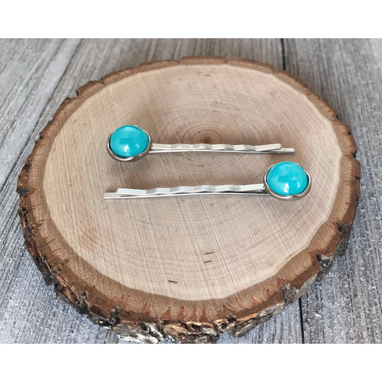 Green Circle Hair Pins, Womens Hair Pins, Formal Bobby Pins, Girls Hair Pins, Dressy Hair Pins