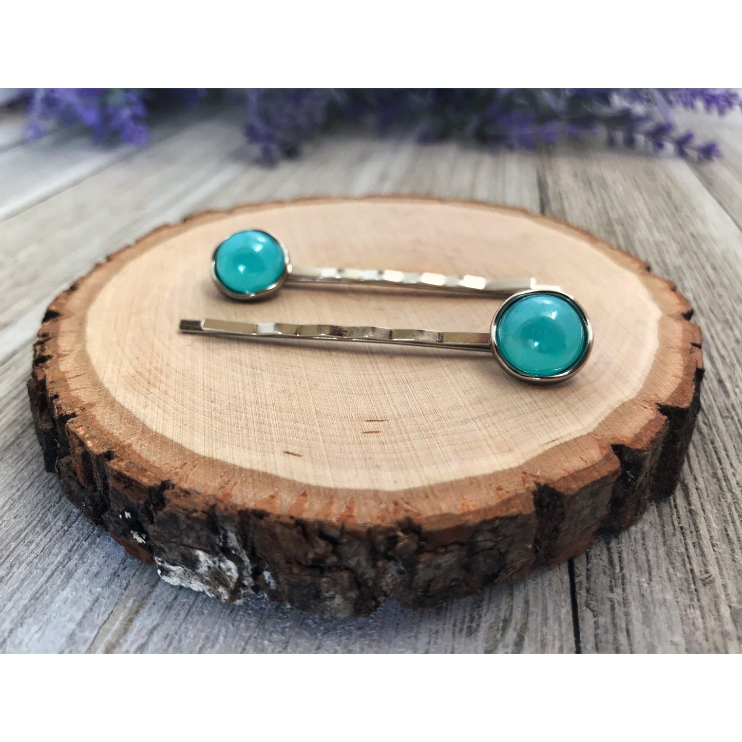 Green Circle Hair Pins, Womens Hair Pins, Formal Bobby Pins, Girls Hair Pins, Dressy Hair Pins