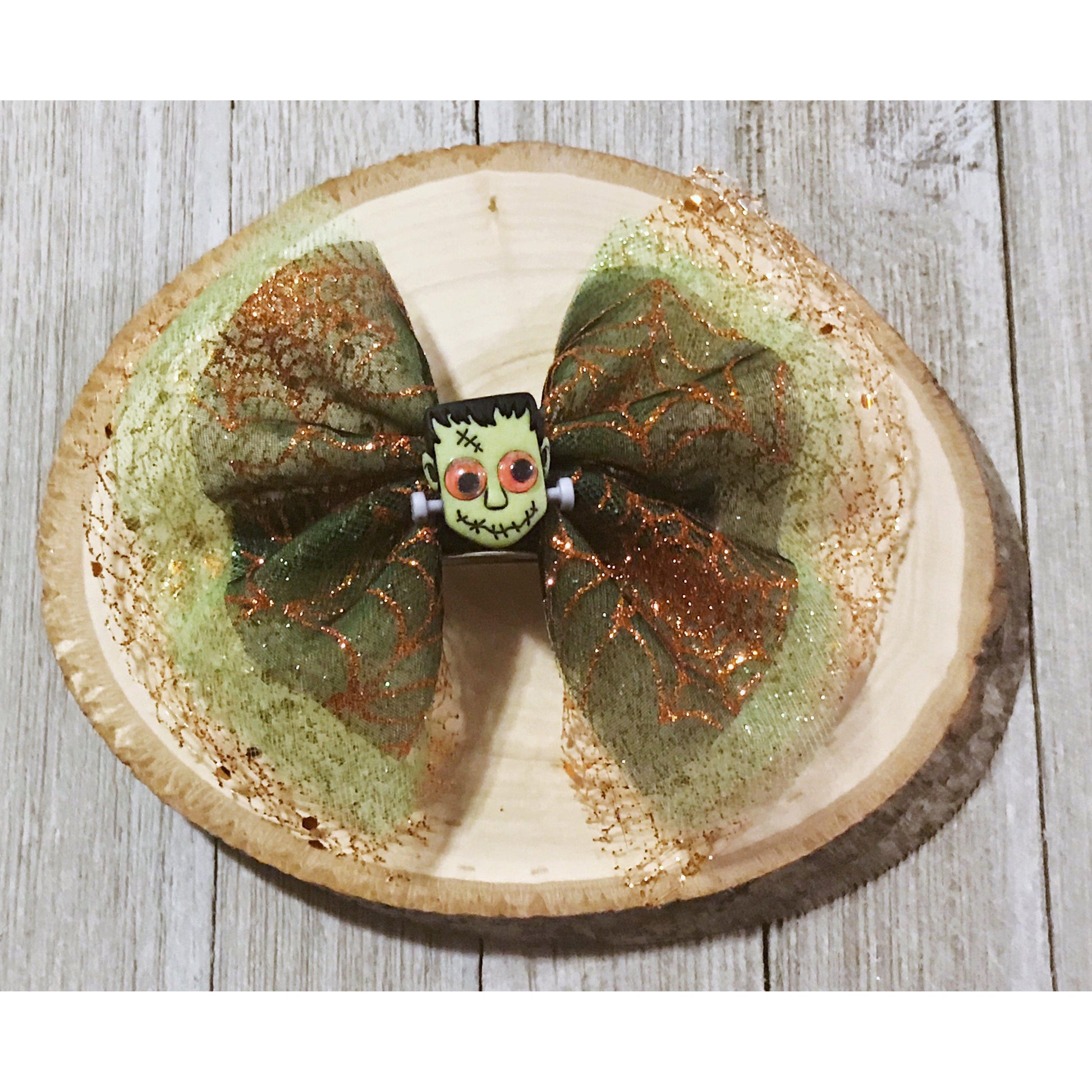 Monster Halloween Hair Bow - Spooky and Playful Hair Accessory